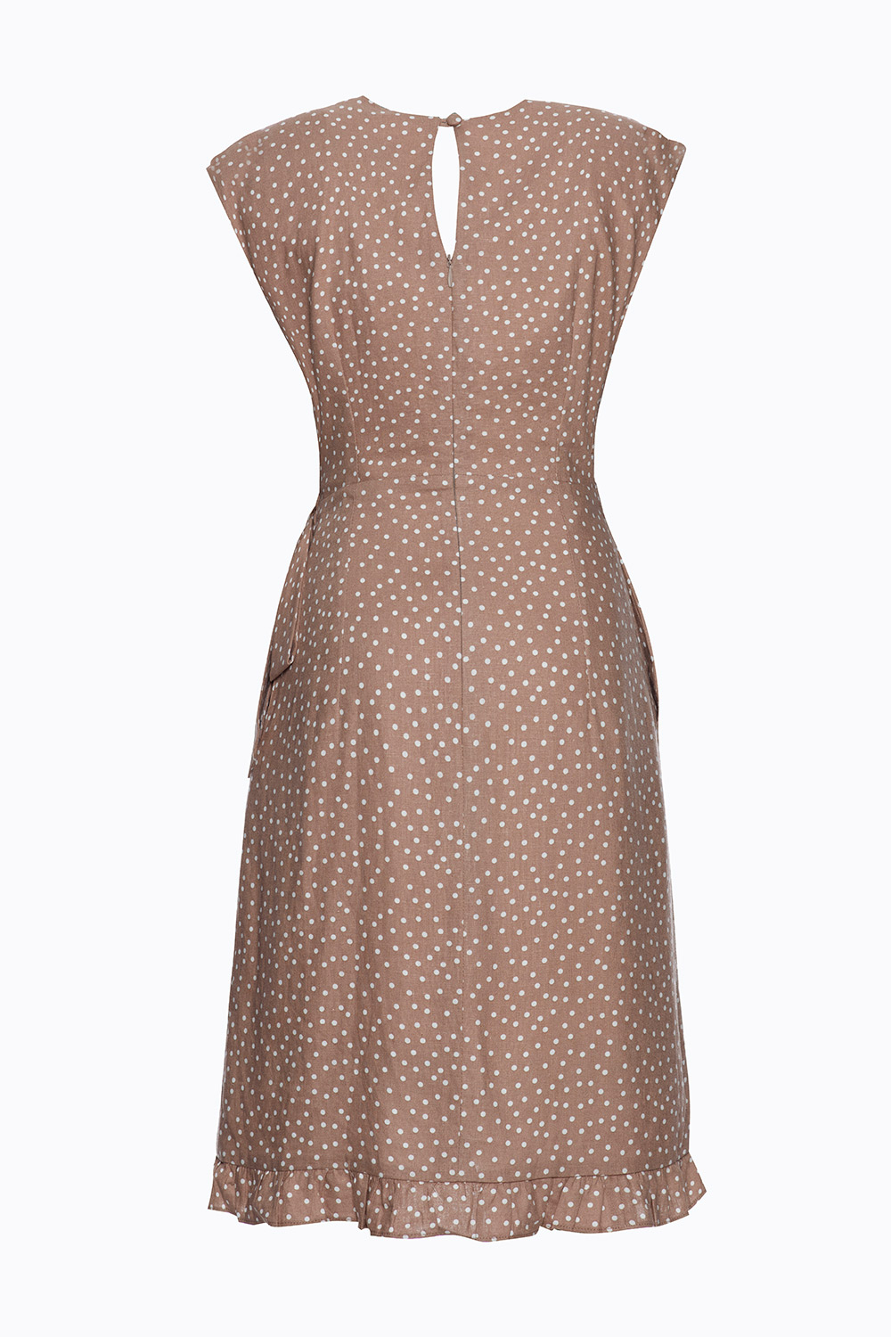 Đầm wrap dress chấm bi cổ V 