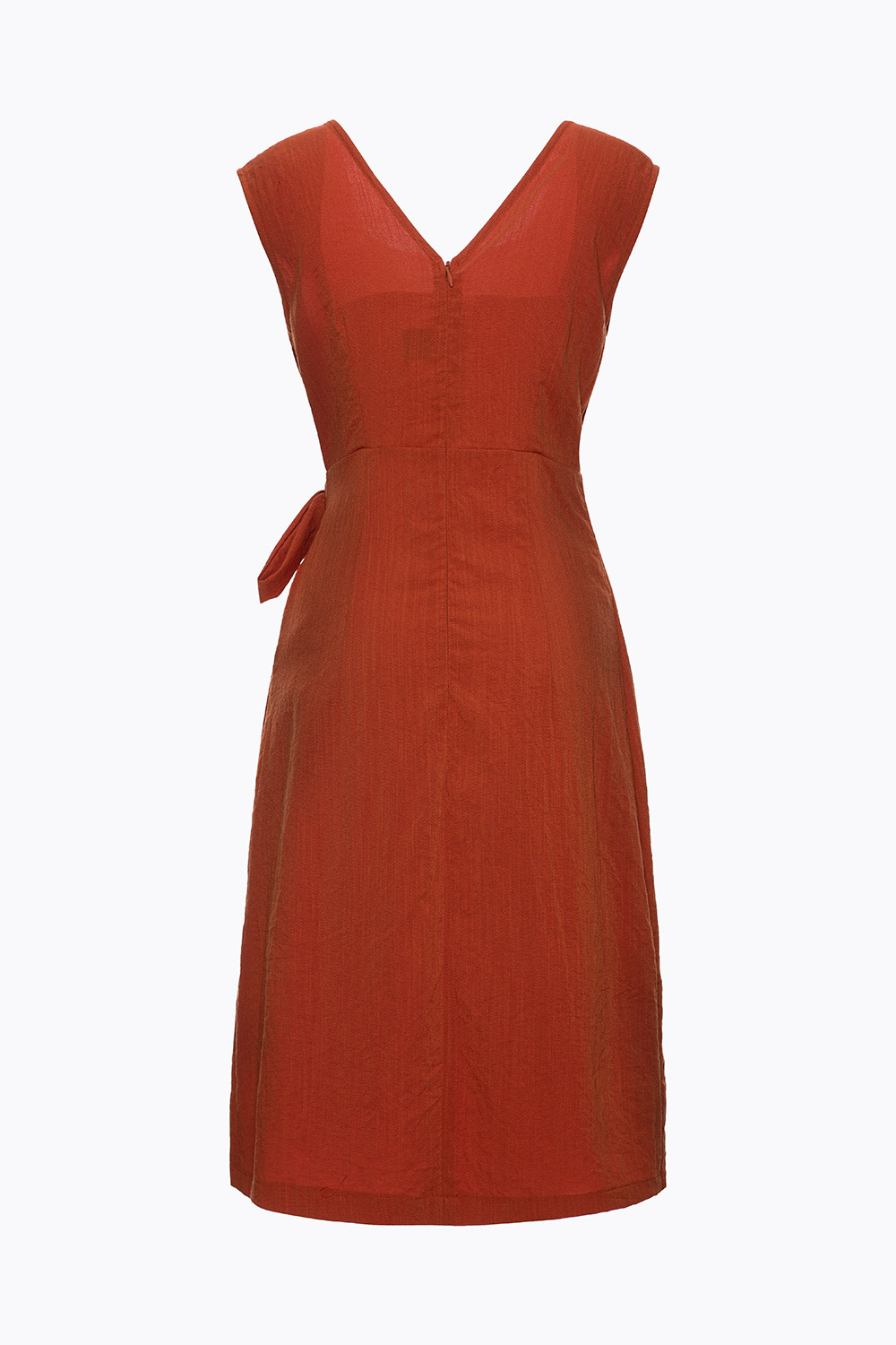 Đầm wrap dress phối khoen vai nơ eo