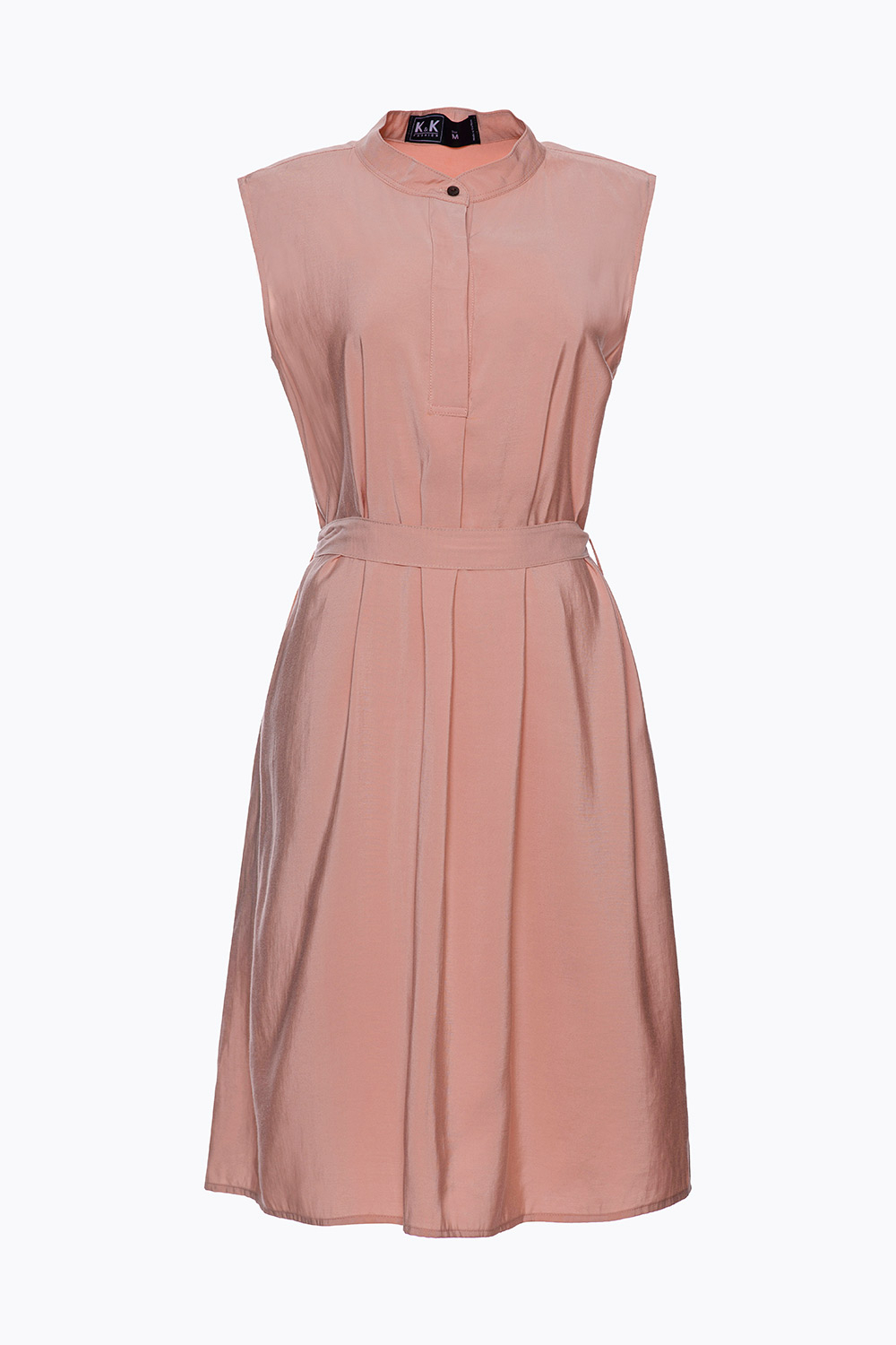 Đầm suông sát nách cổ trụ