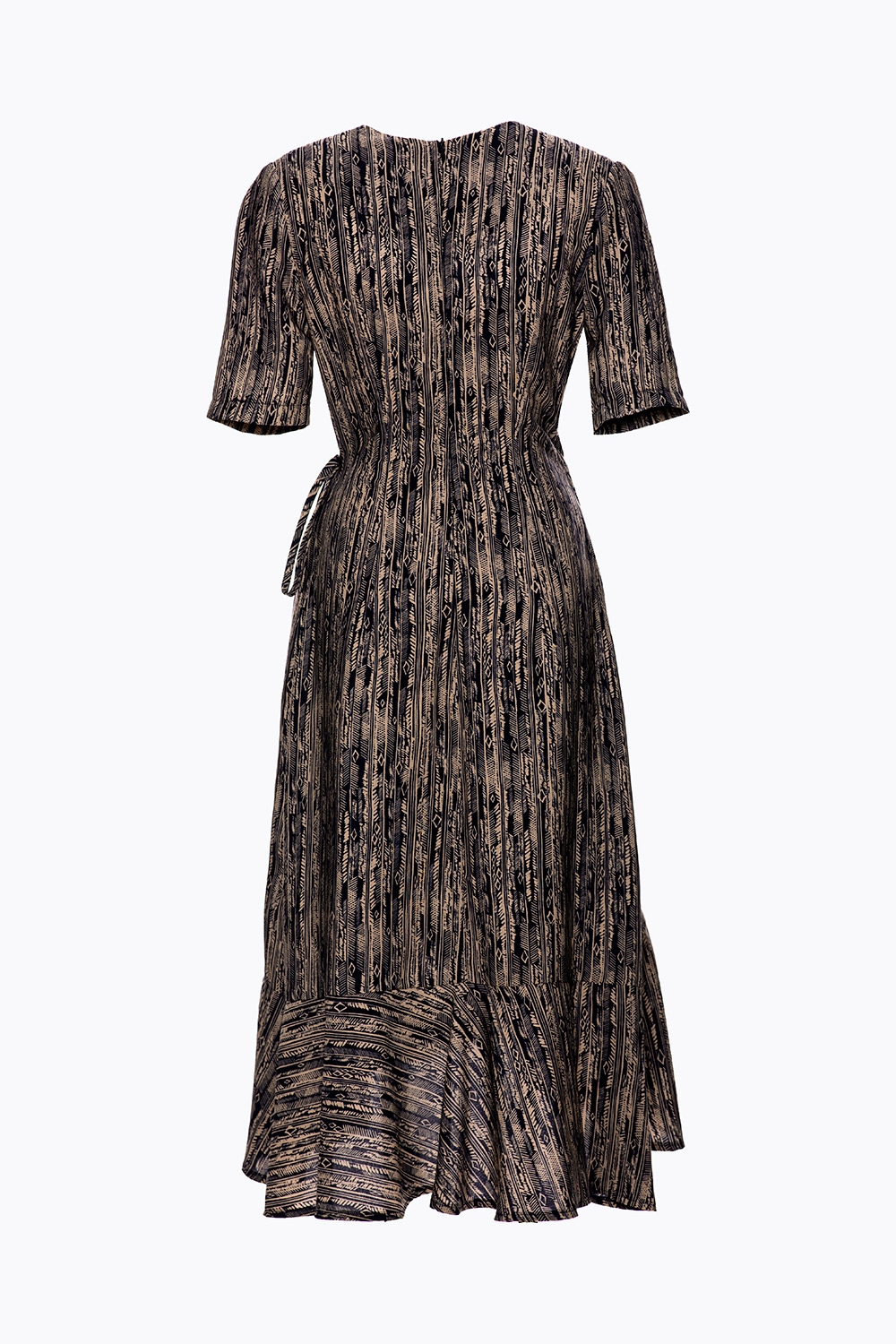 Đầm đuôi cá tùng váy đắp chéo nơ eo