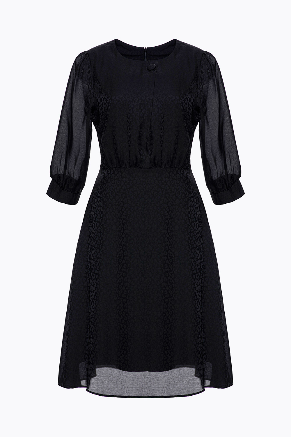 Đầm đen dáng xòe tay lỡ 