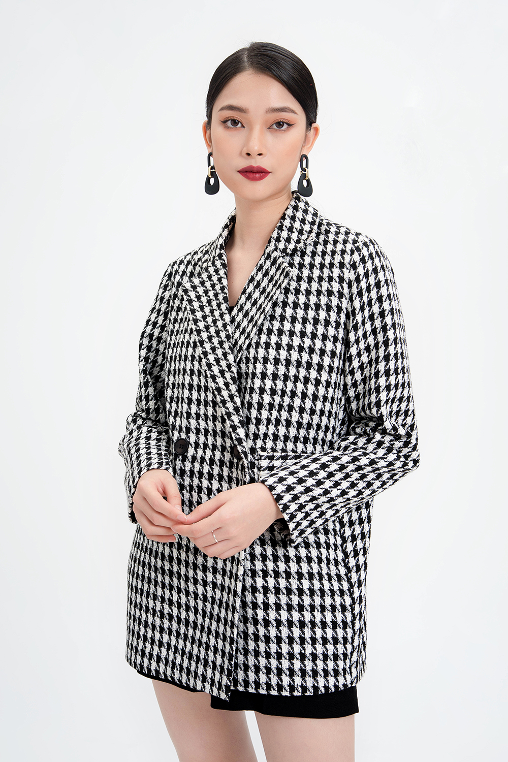 Áo blazer caro 2 lớp túi đắp 