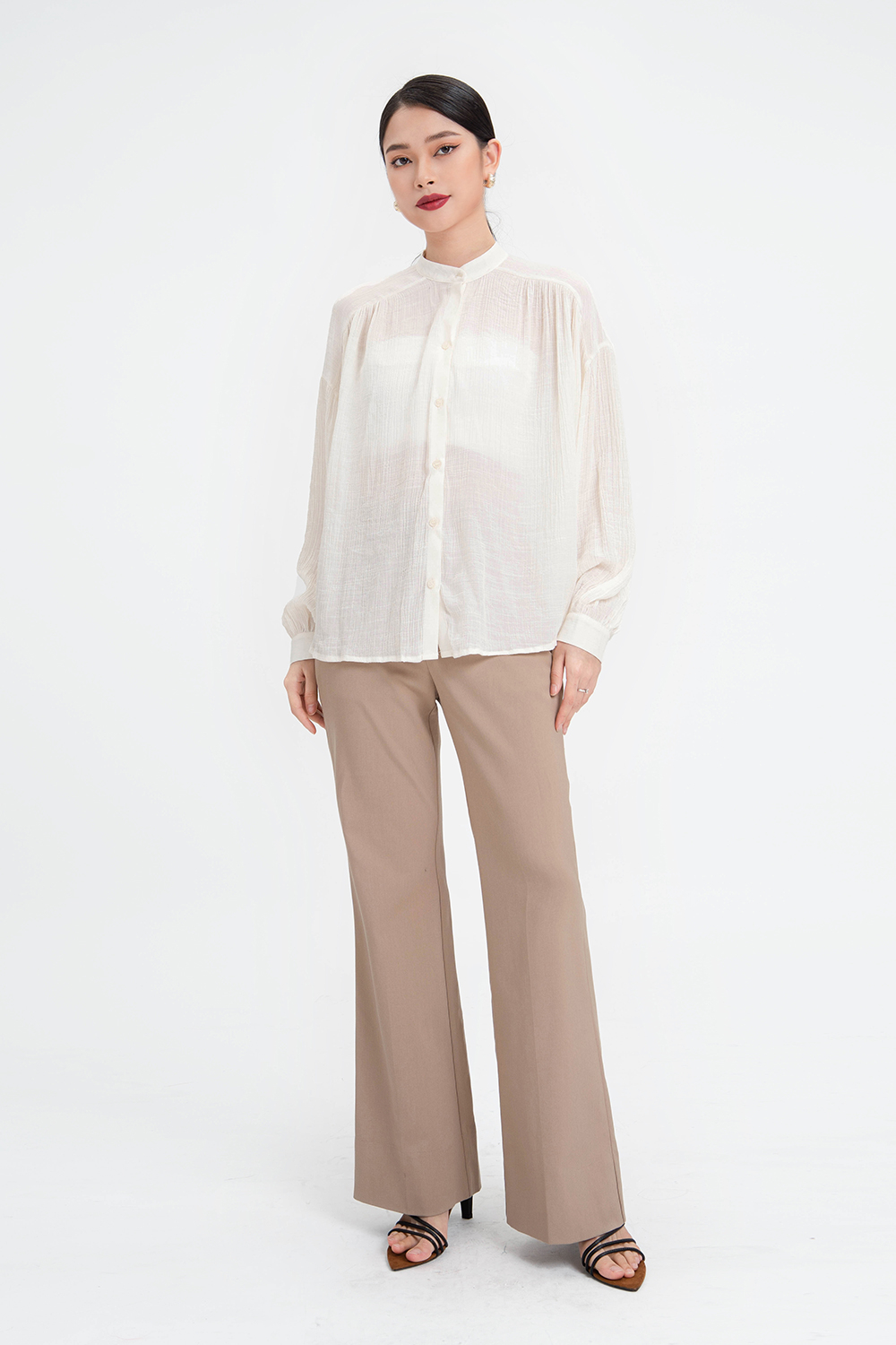 Áo sơ mi trắng công sở tay dài 