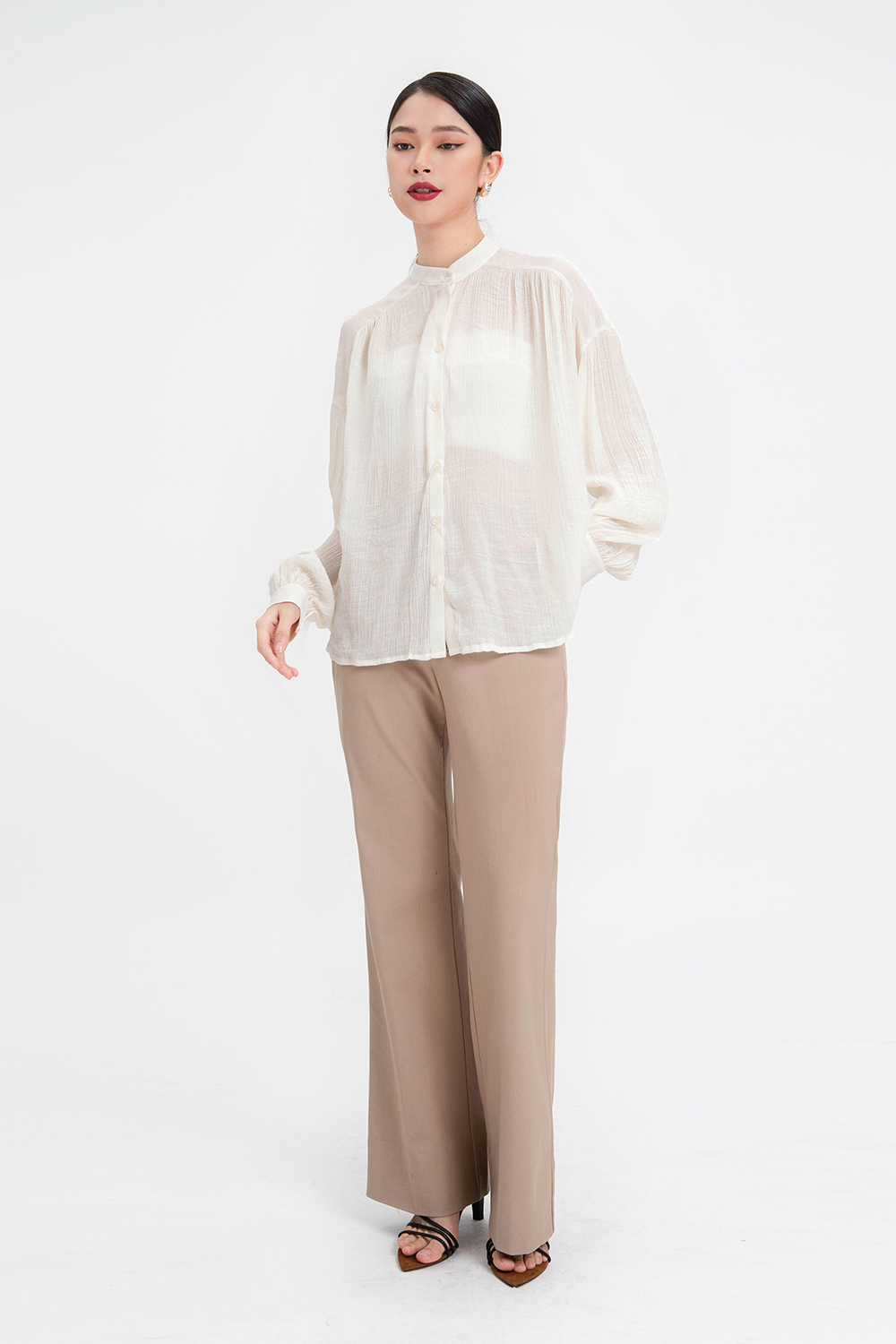 Áo sơ mi trắng công sở tay dài 