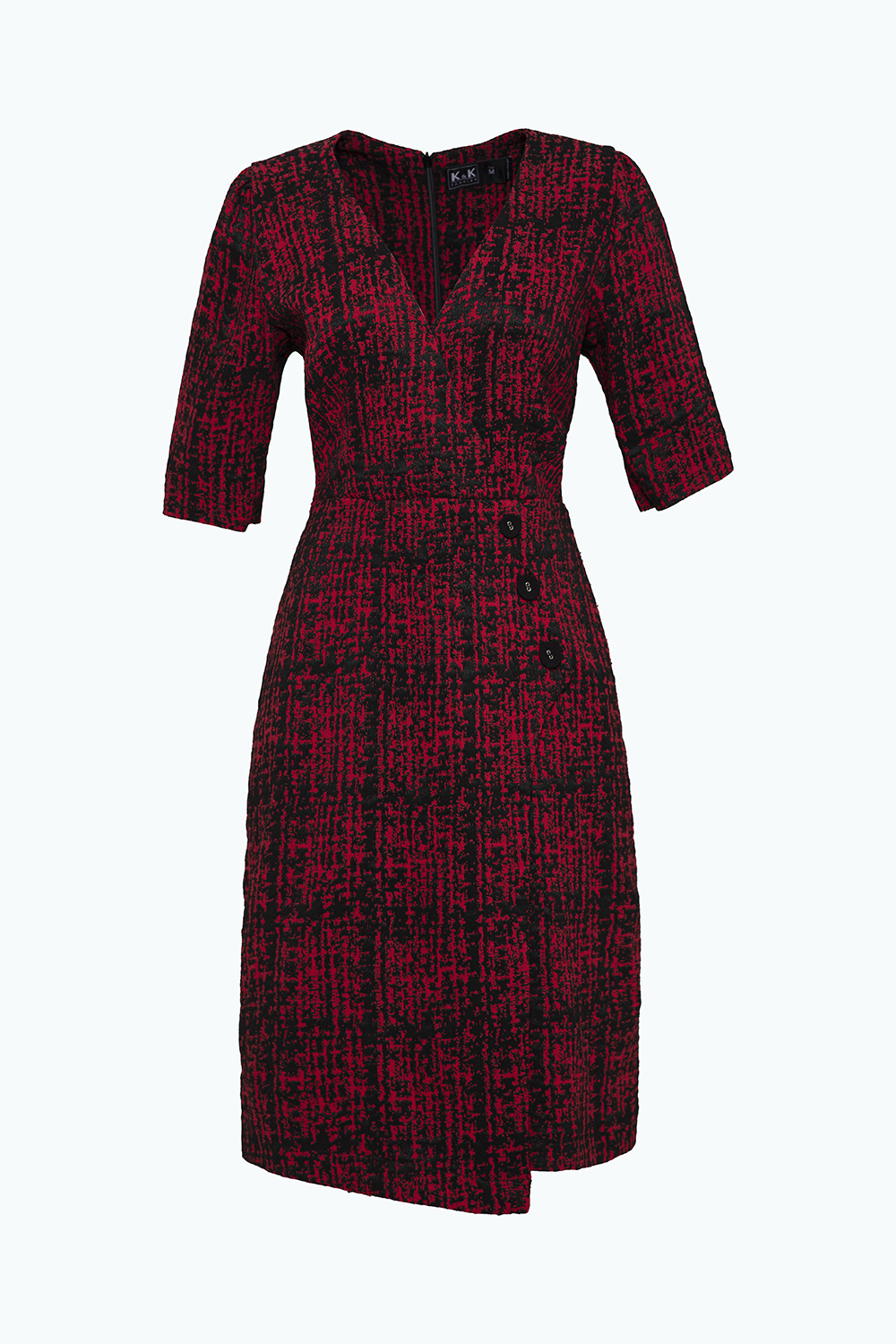 Đầm chữ A cổ V tùng đắp chéo 