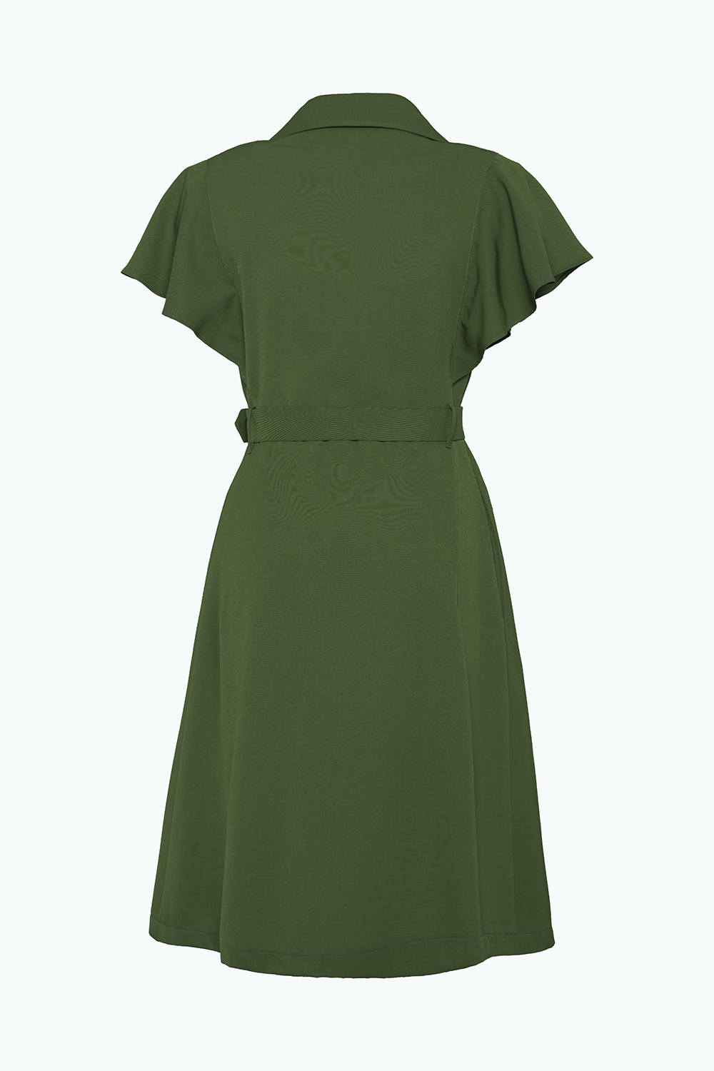 Đầm sơ mi dáng chữ A phối dây belt 