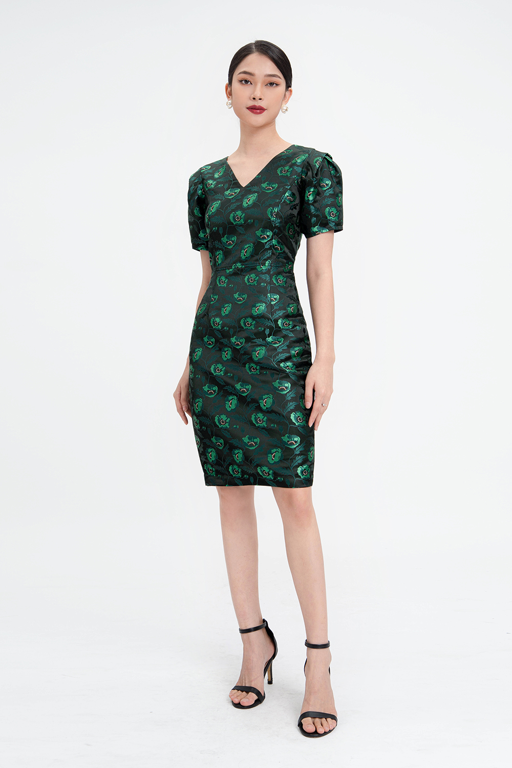 Đầm hoa dự tiệc dáng ôm 