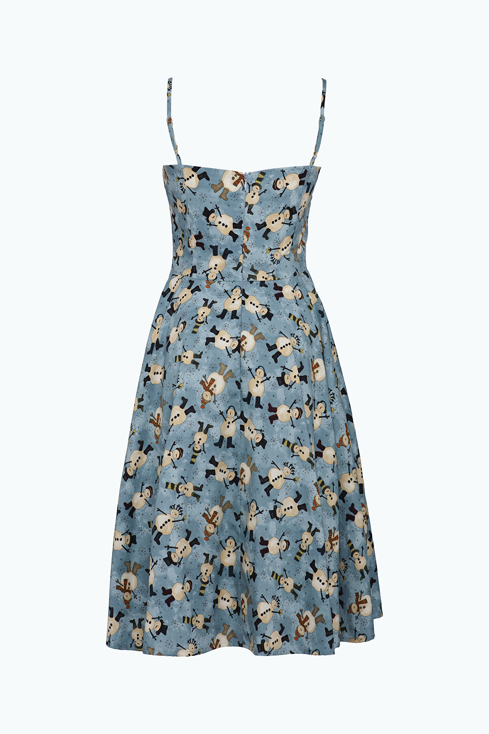 Đầm xòe hai dây họa tiết