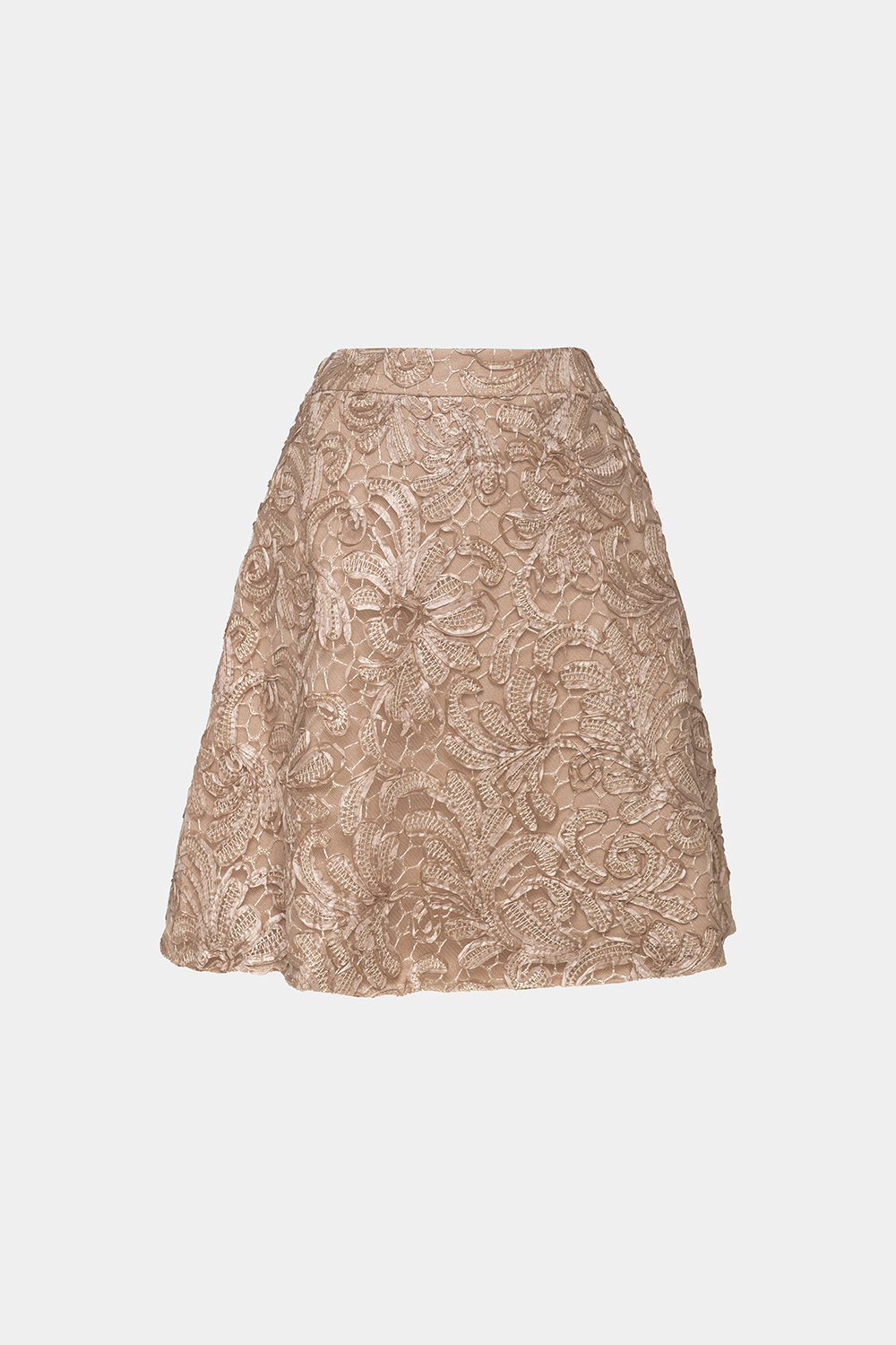 Chân váy ren thêu nổi dáng xòe