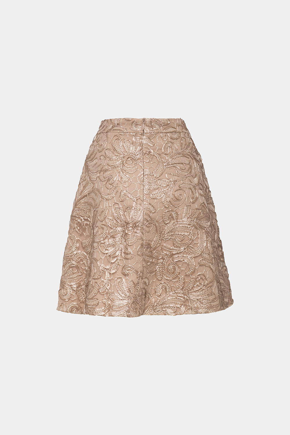 Chân váy ren thêu nổi dáng xòe