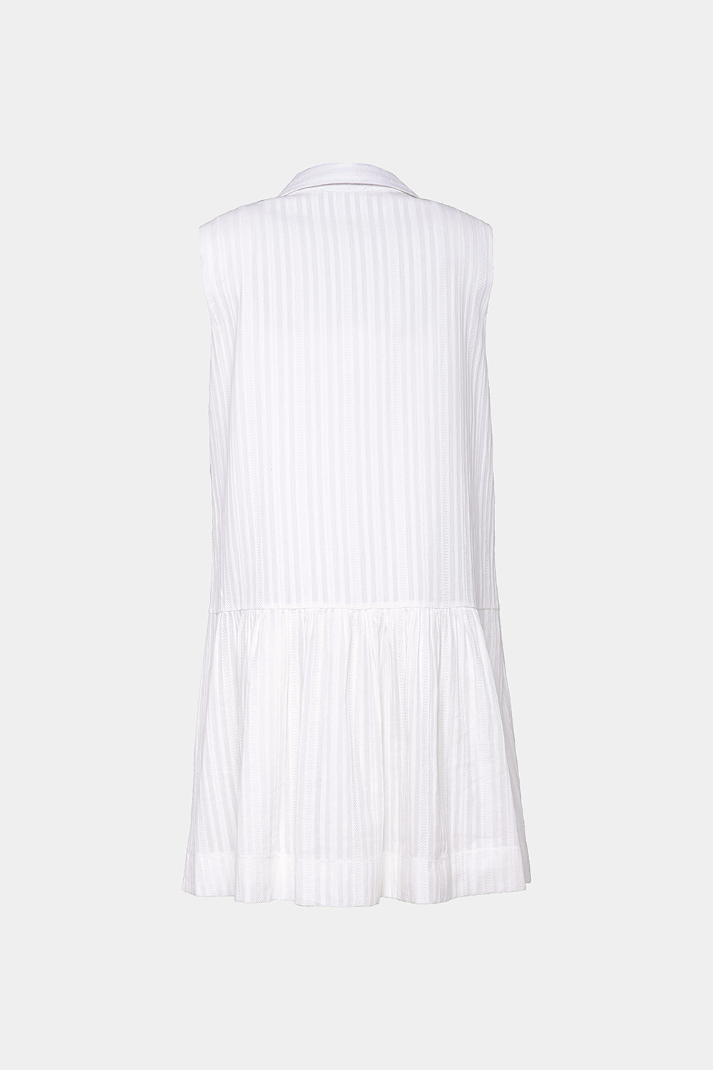 Đầm sơ mi dáng suông sát nách 