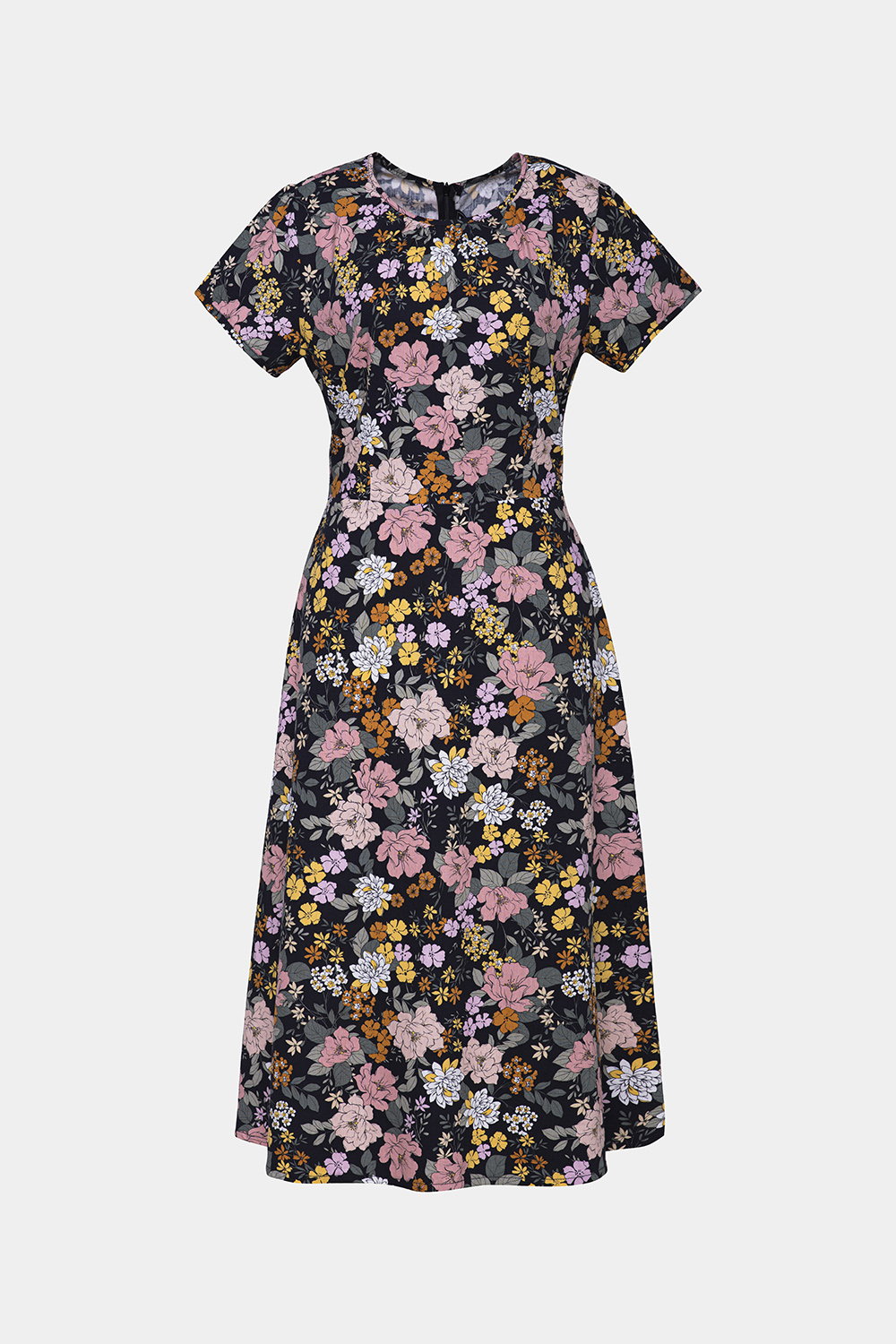 Đầm chữ A họa tiết hoa 