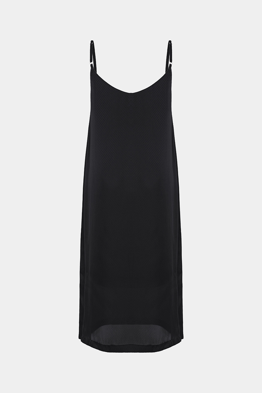 Đầm đen hai dây dáng suông 