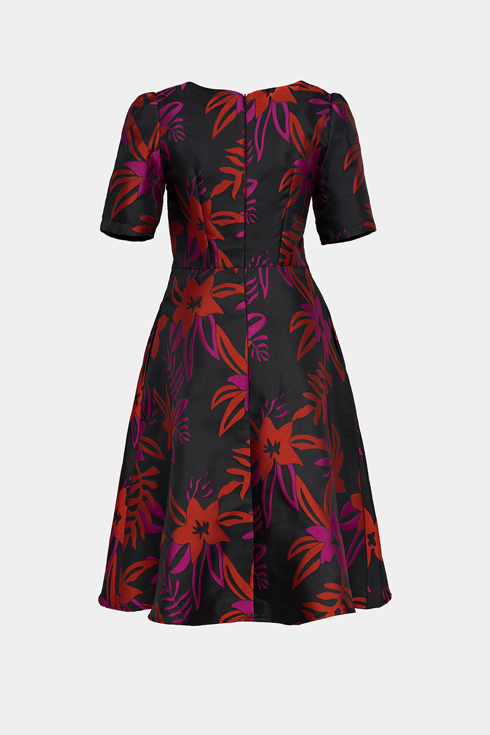 Đầm xòe dự tiệc họa tiết hoa 