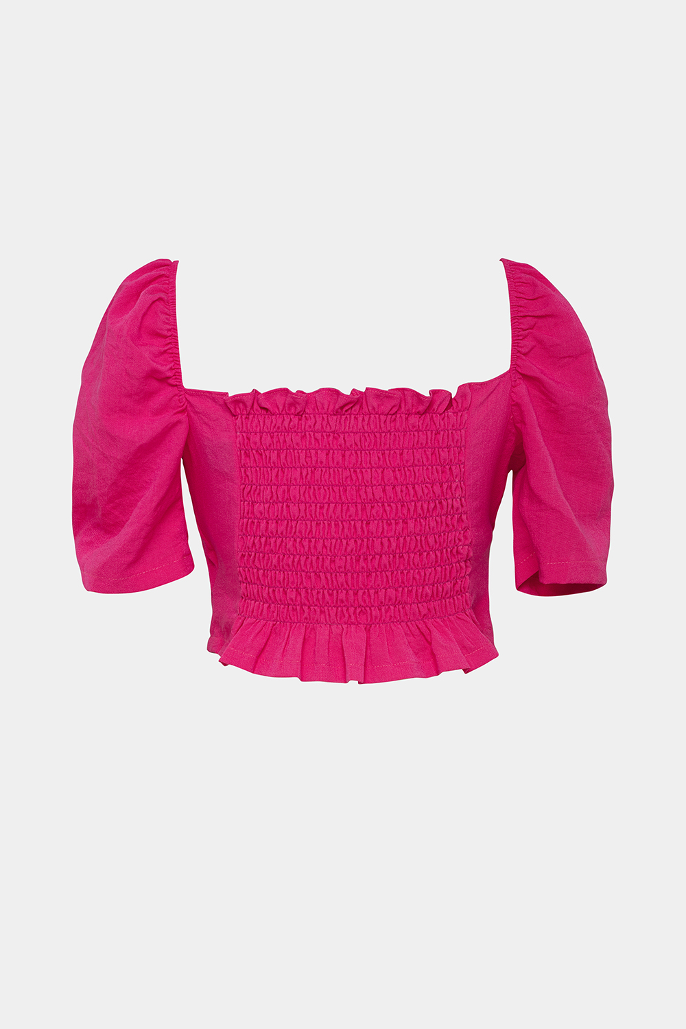 Áo croptop tay phồng lưng bo thun 