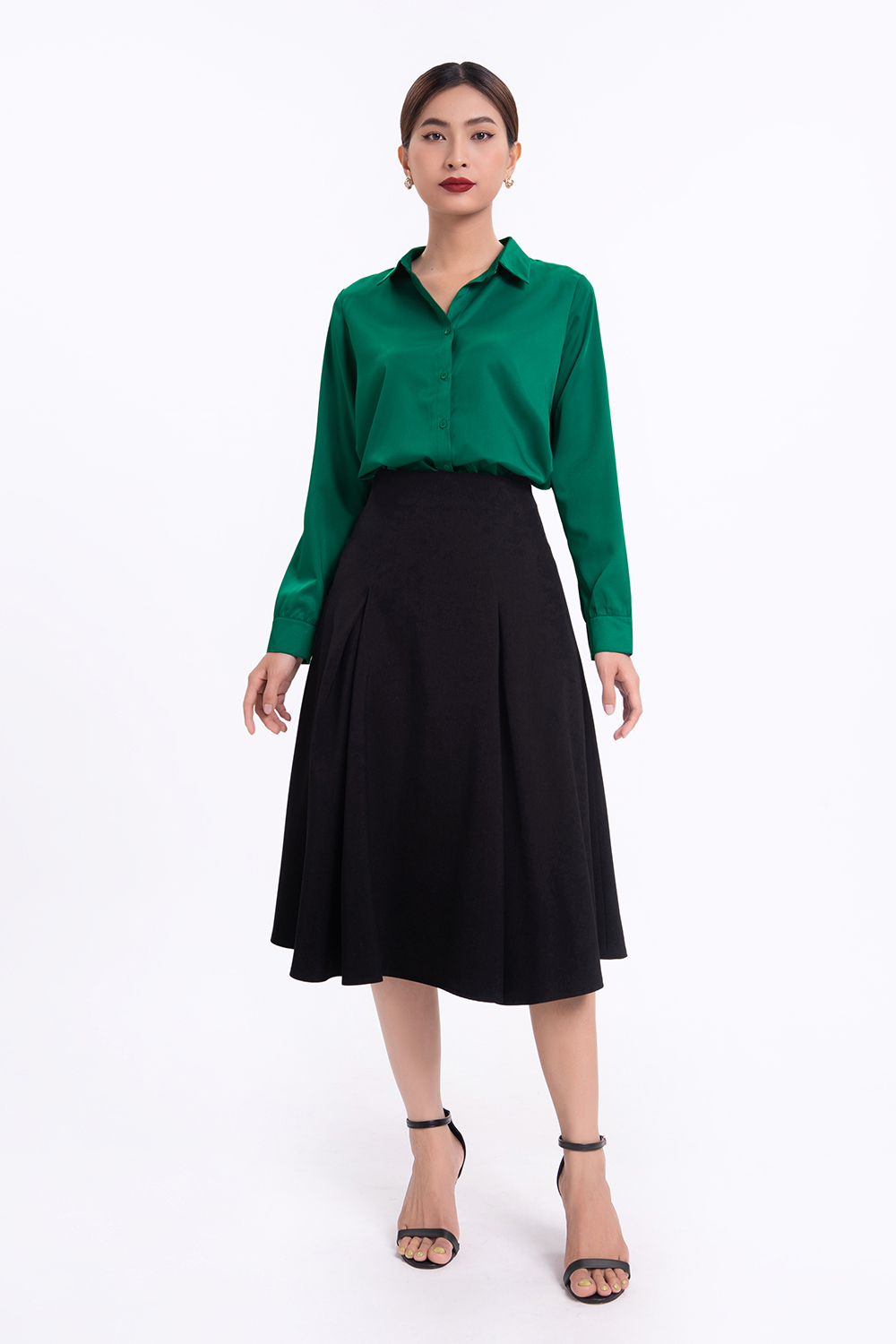 Áo sơ mi lụa hàn quốc 