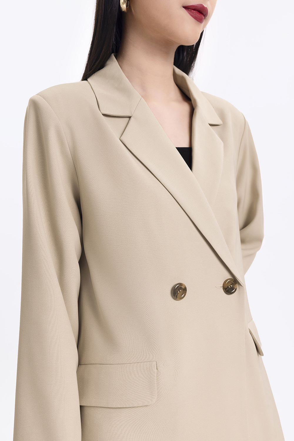 Áo khoác blazer 2 túi xéo tay dài 