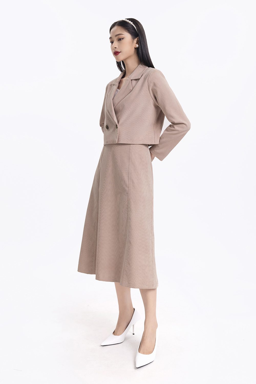 Chân váy chữ A dáng dài 