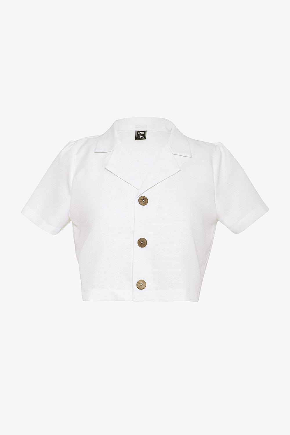 Áo sơ mi croptop màu trắng 