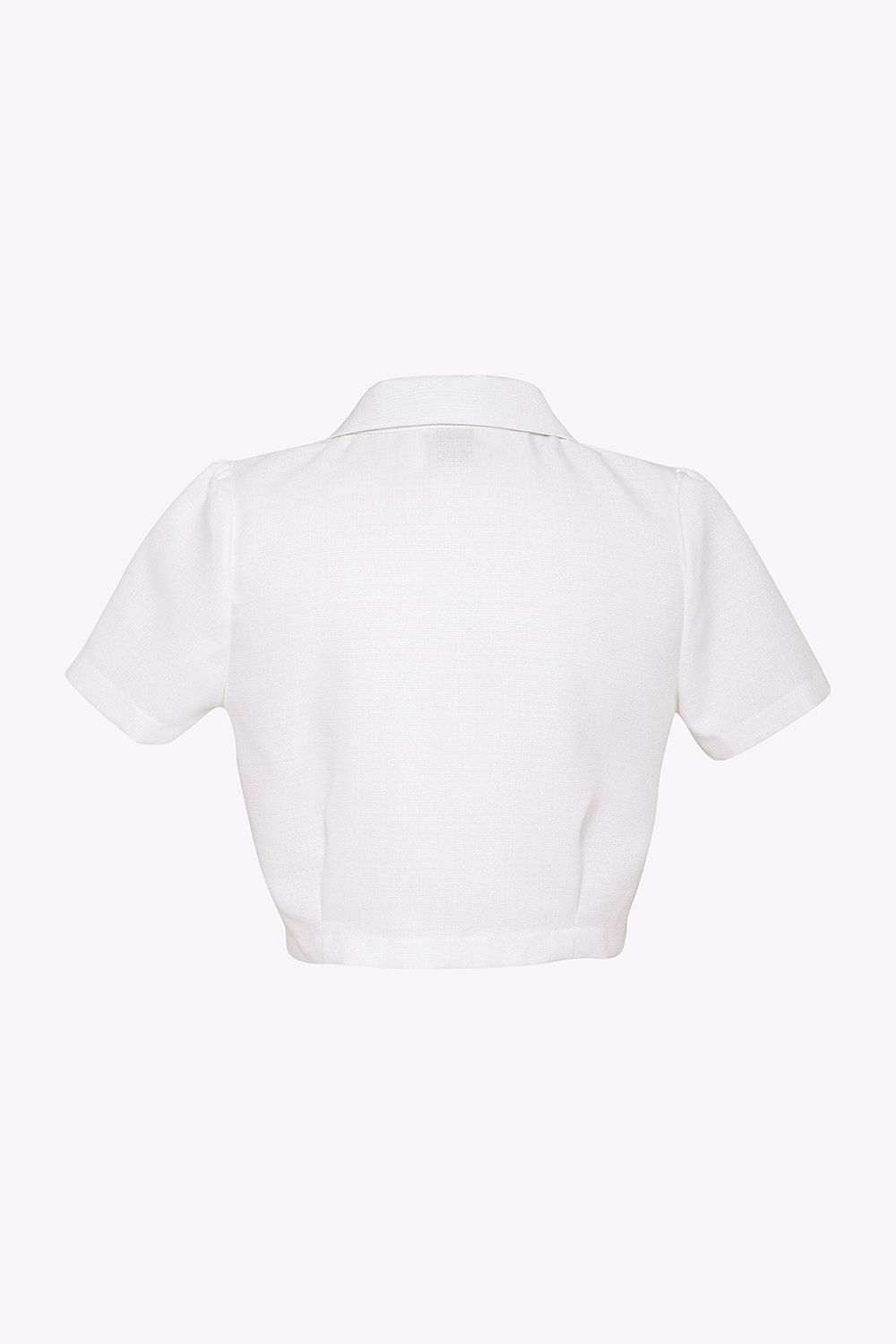 Áo sơ mi croptop màu trắng 