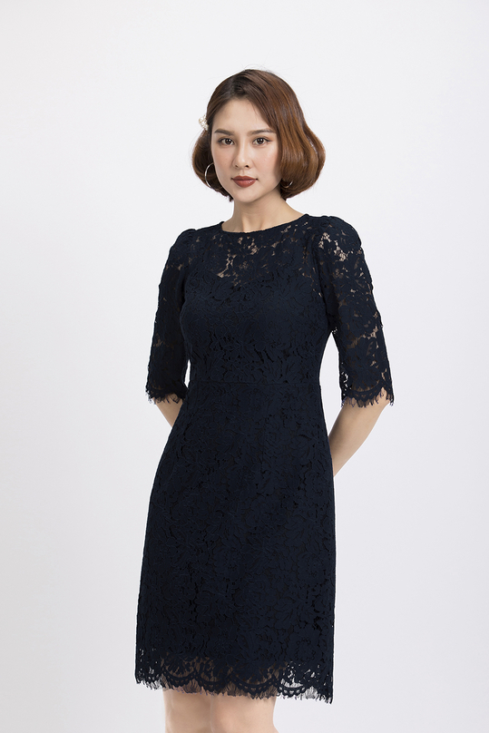 Đầm ren form chữ A tay lỡ KK86-17