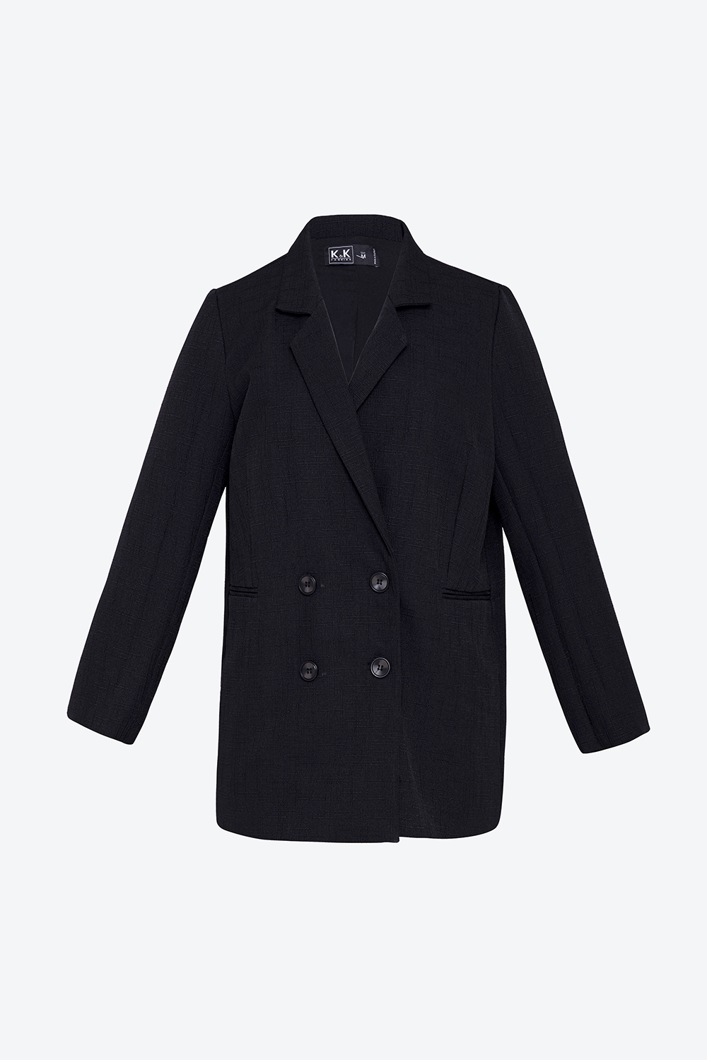 Áo khoác blazer đen 2 lớp túi ngang 