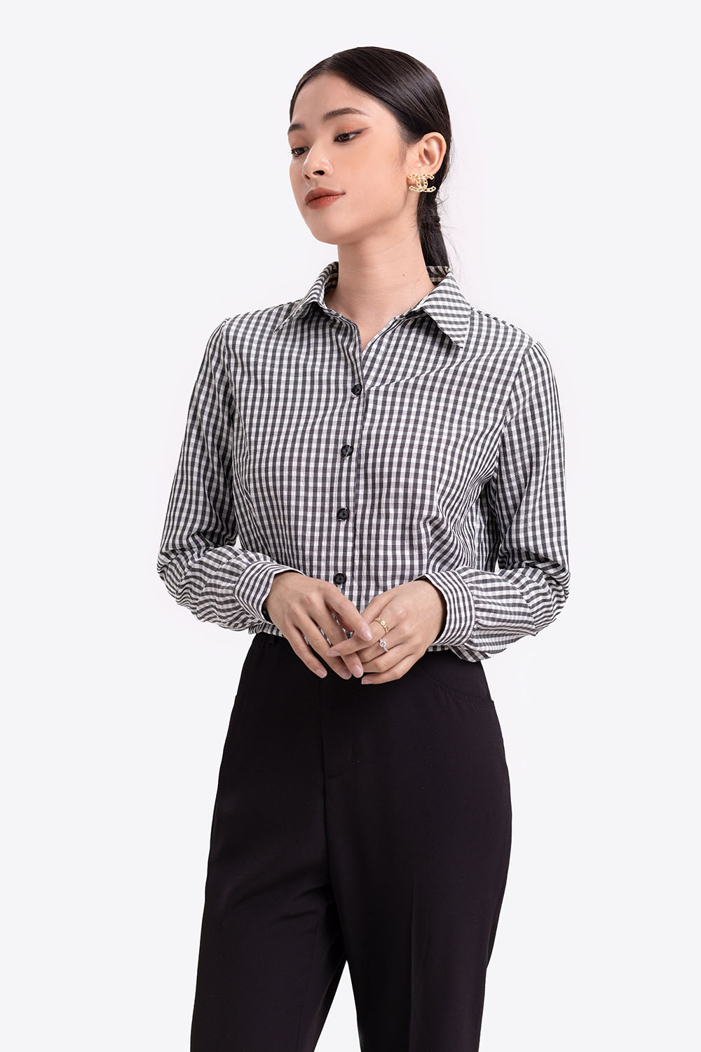 Áo sơ mi caro tay dài 