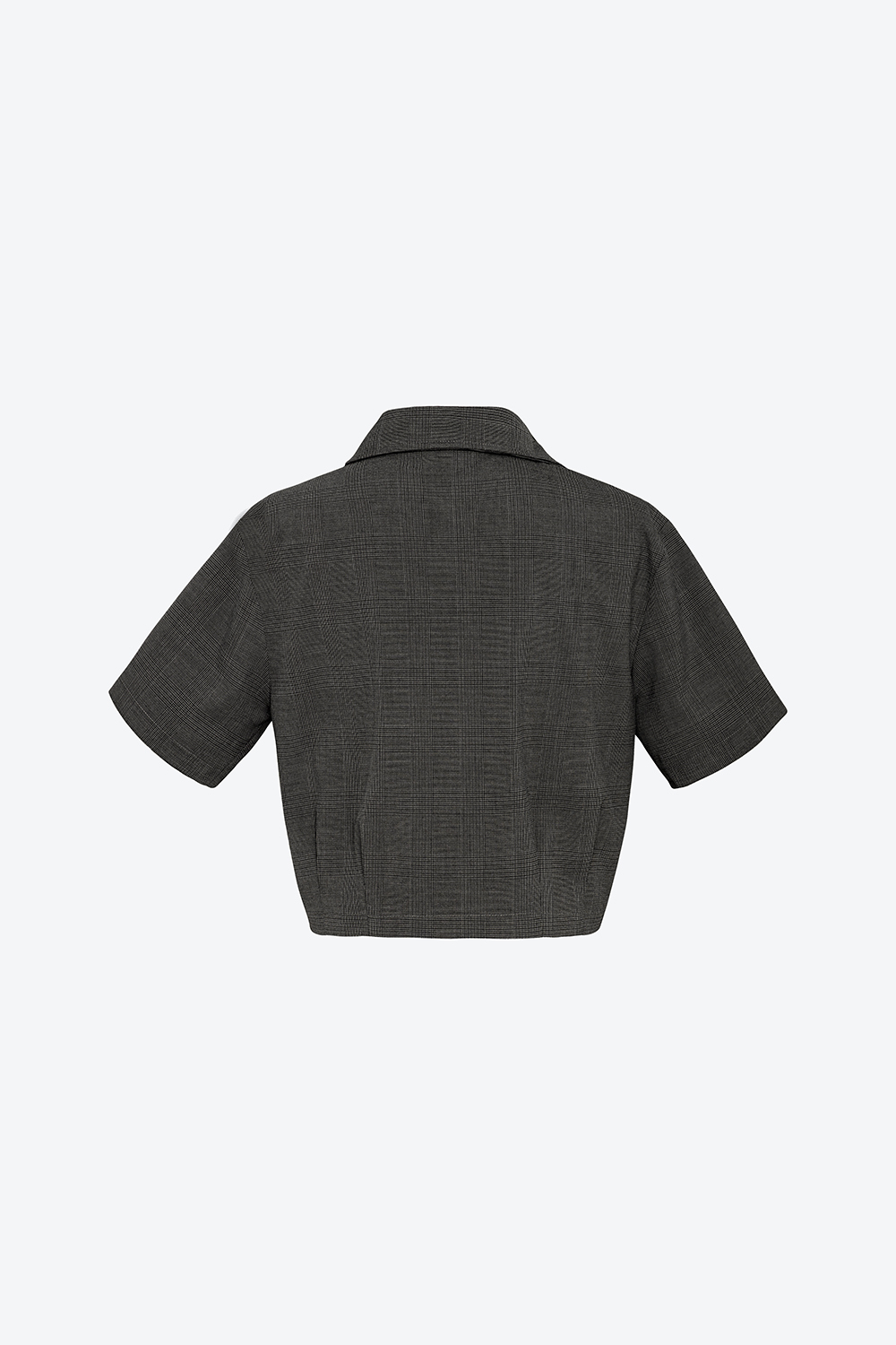 Áo sơ mi caro dáng ngắn 