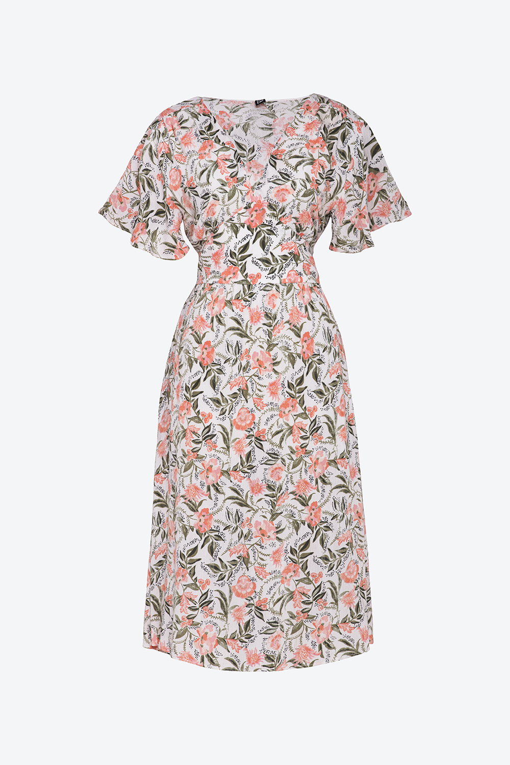 Đầm hoa dáng chữ A cổ V 