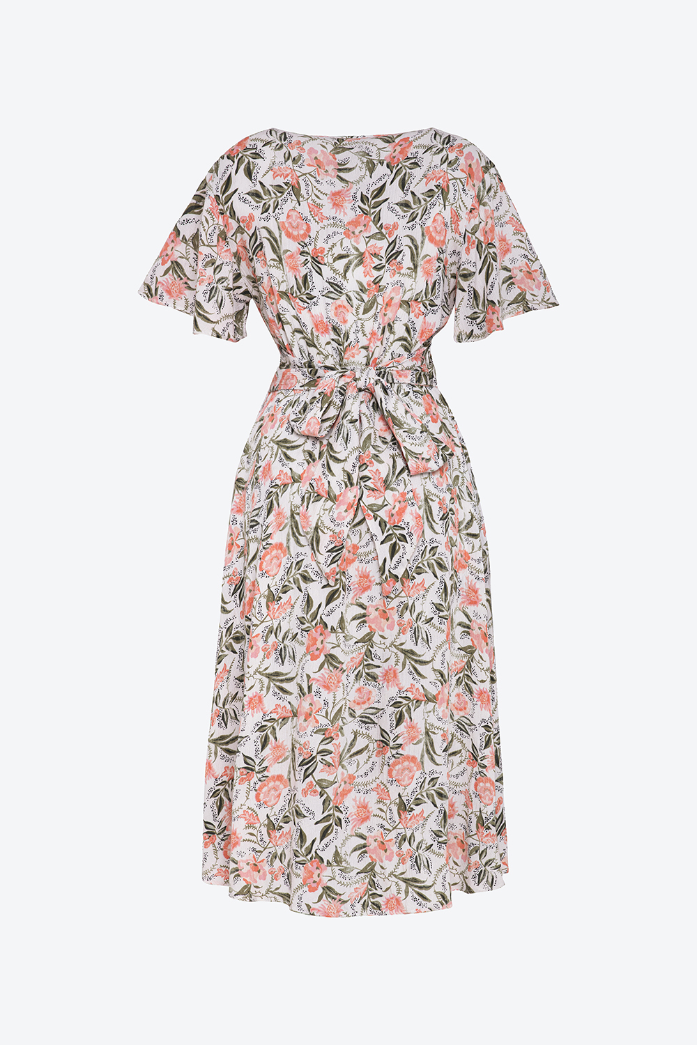 Đầm hoa dáng chữ A cổ V 