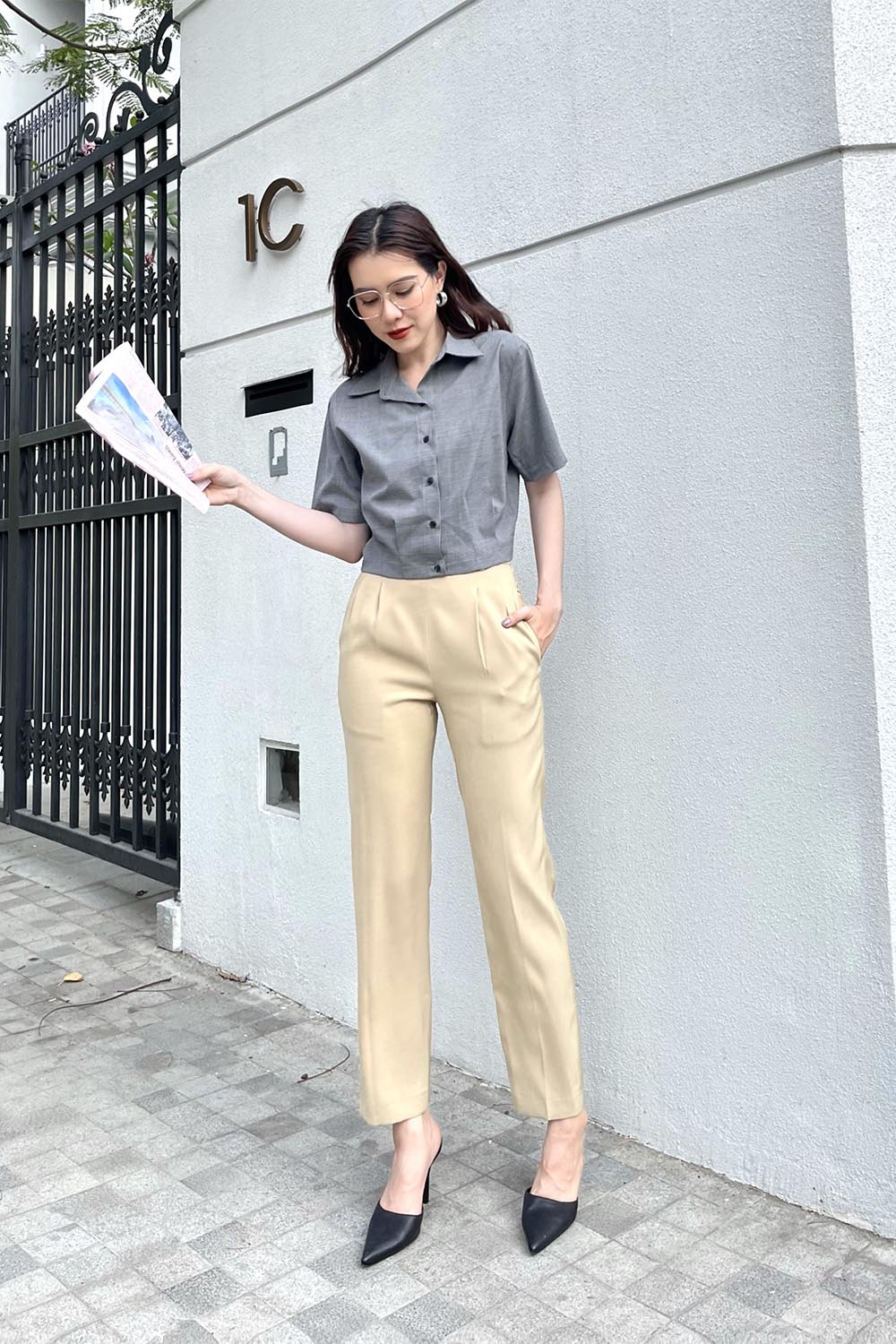 Quần tây công sở màu be 