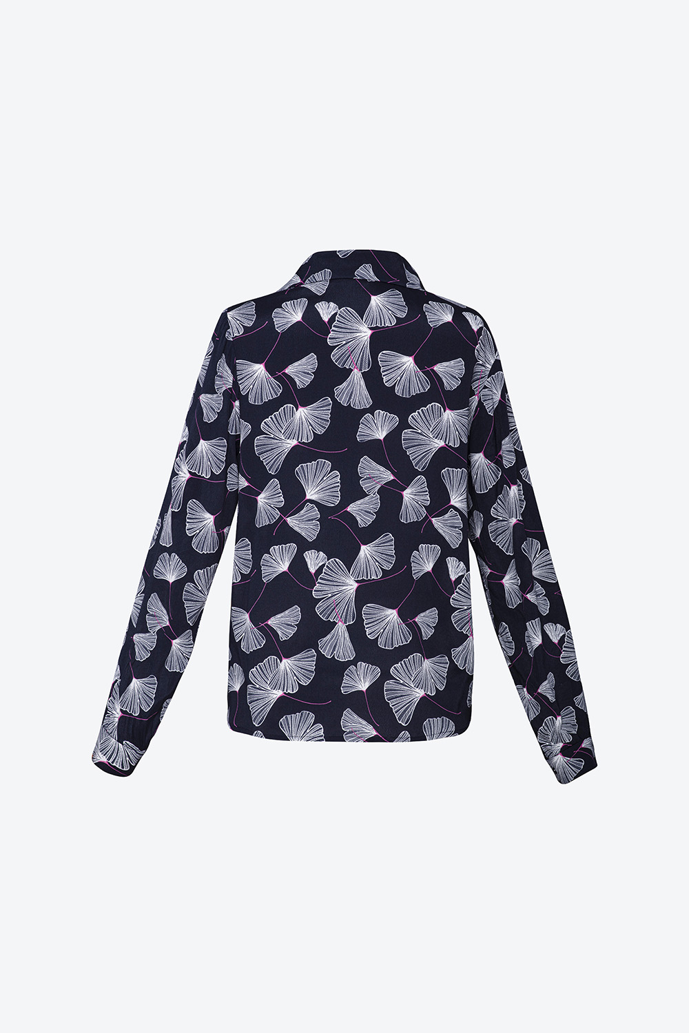 Áo sơ mi dài tay in họa tiết rẻ quạt 