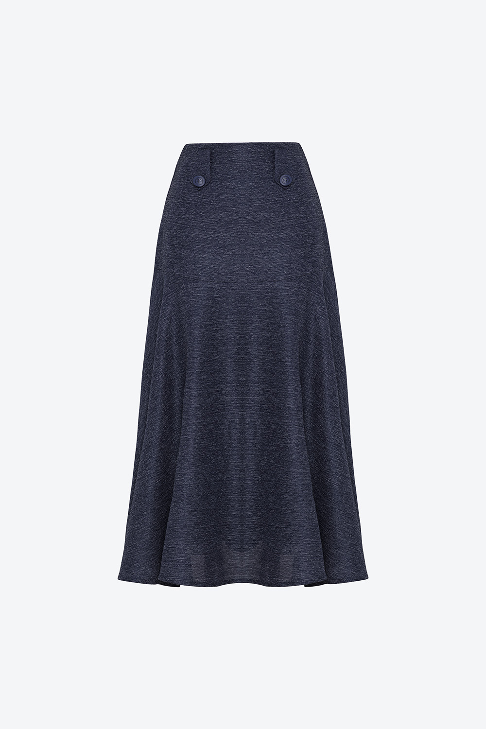 Chân váy midi dáng xòe lưng cao 