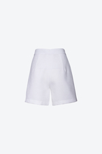 Quần short nữ màu trắng hai túi xéo