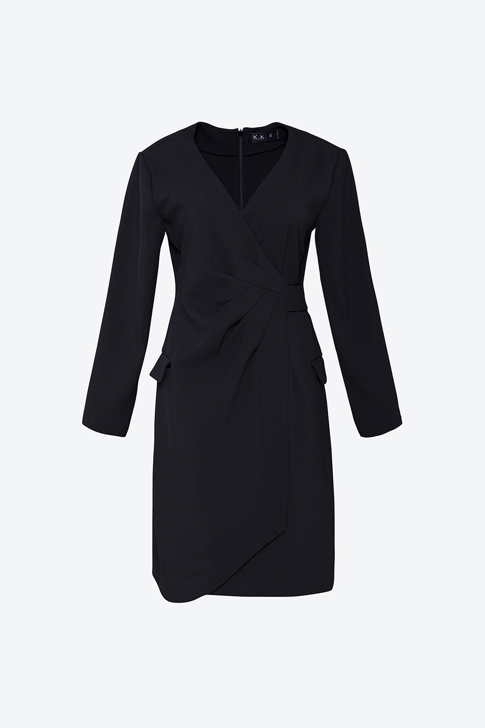 Đầm ôm công sở cổ tim xẻ tà trước 