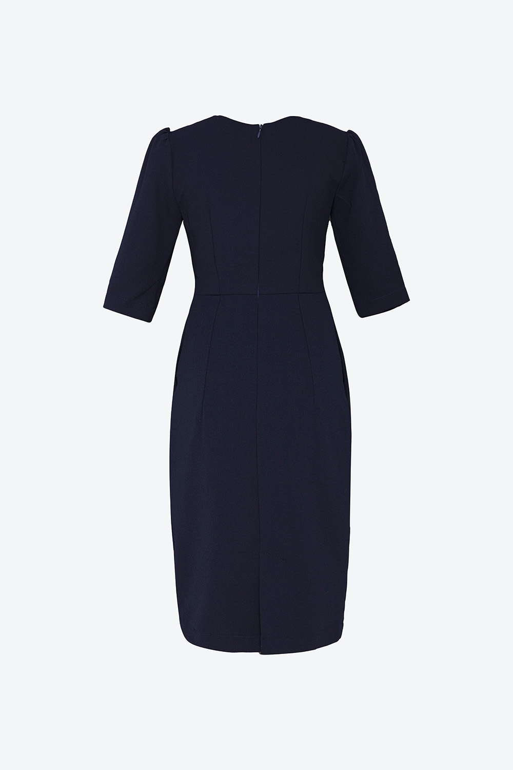 Đầm công sở dáng chữ A eo phối belt 