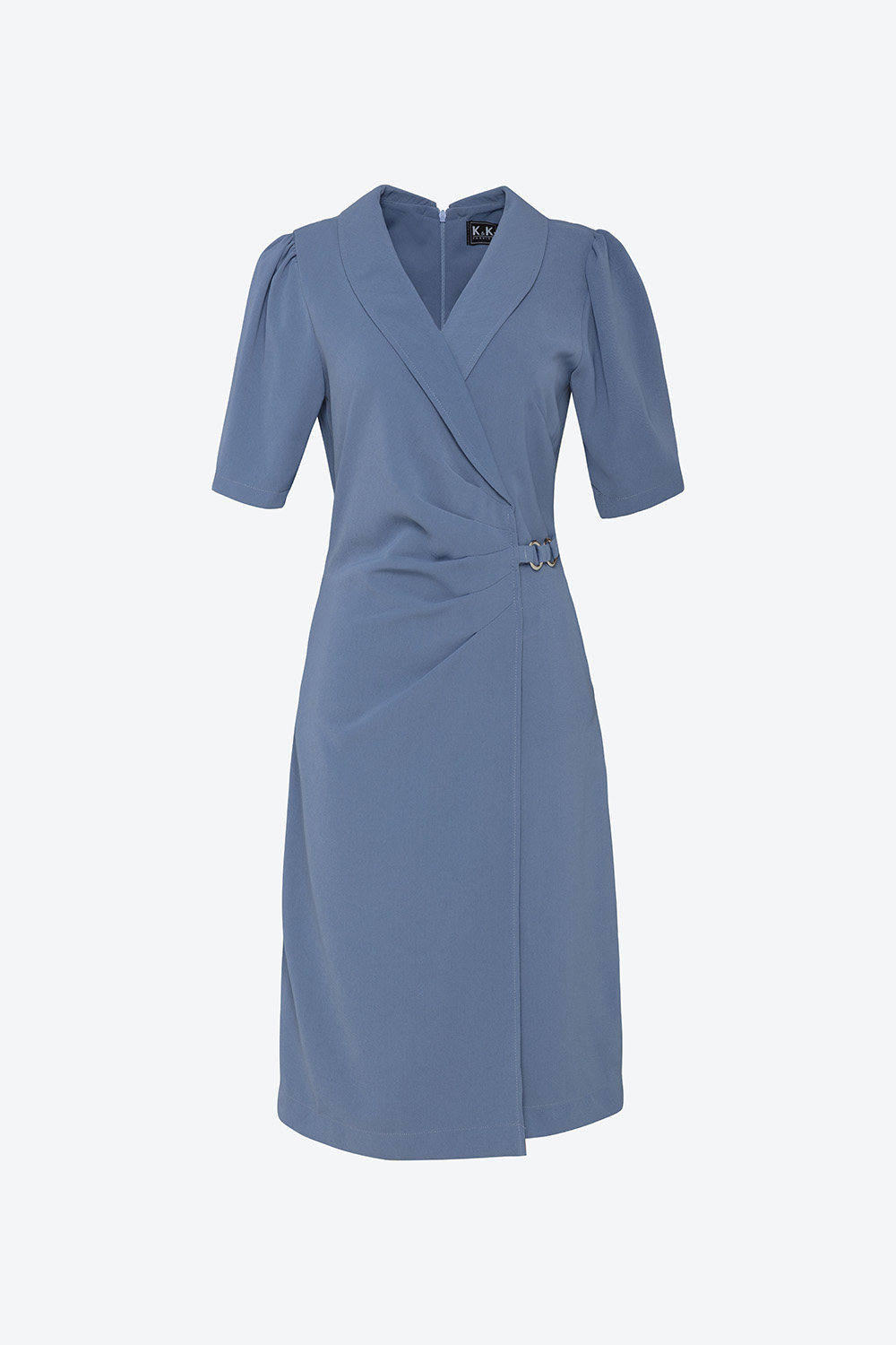 Đầm chữ A cổ đan tông tùng đắp chéo 