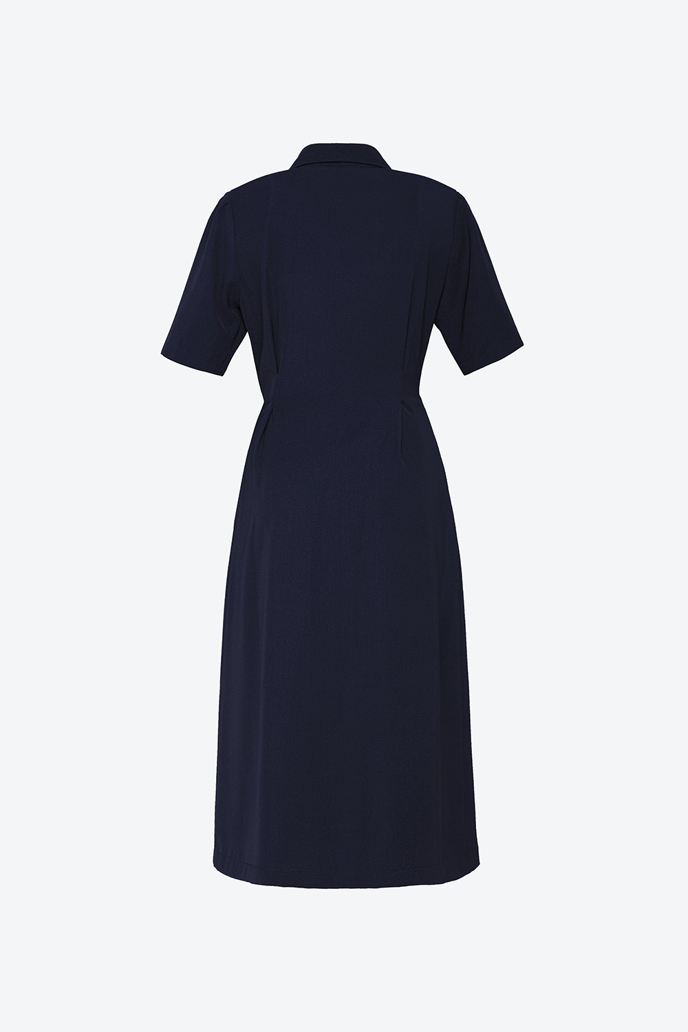 Đầm sơ mi ngực phối nơ cách điệu 