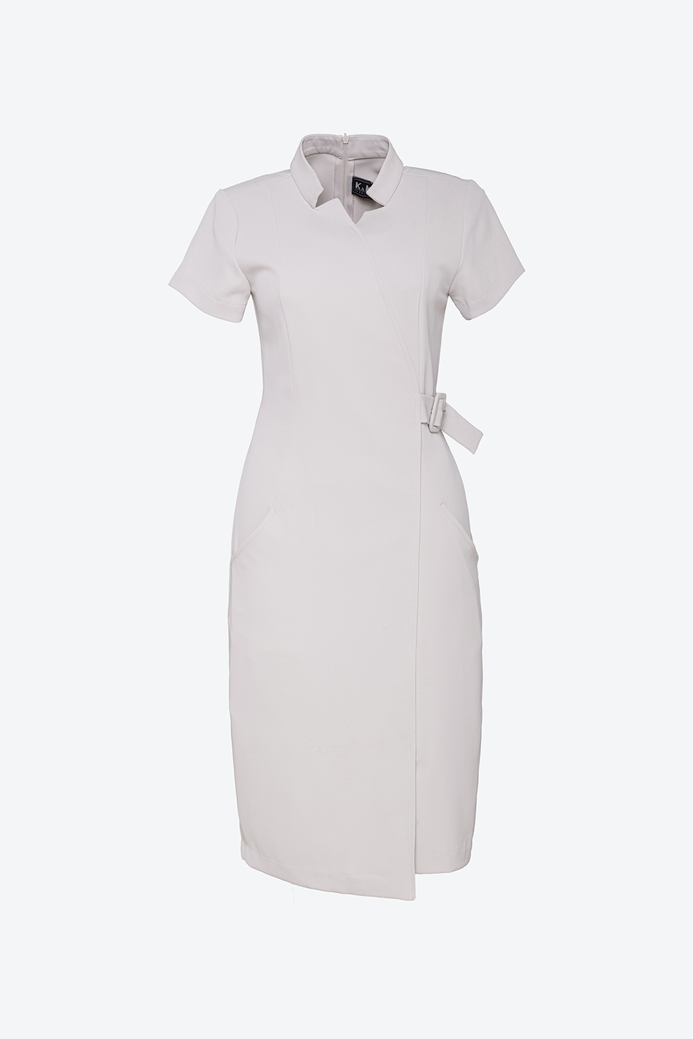 Đầm chữ A cổ trụ cách điệu 