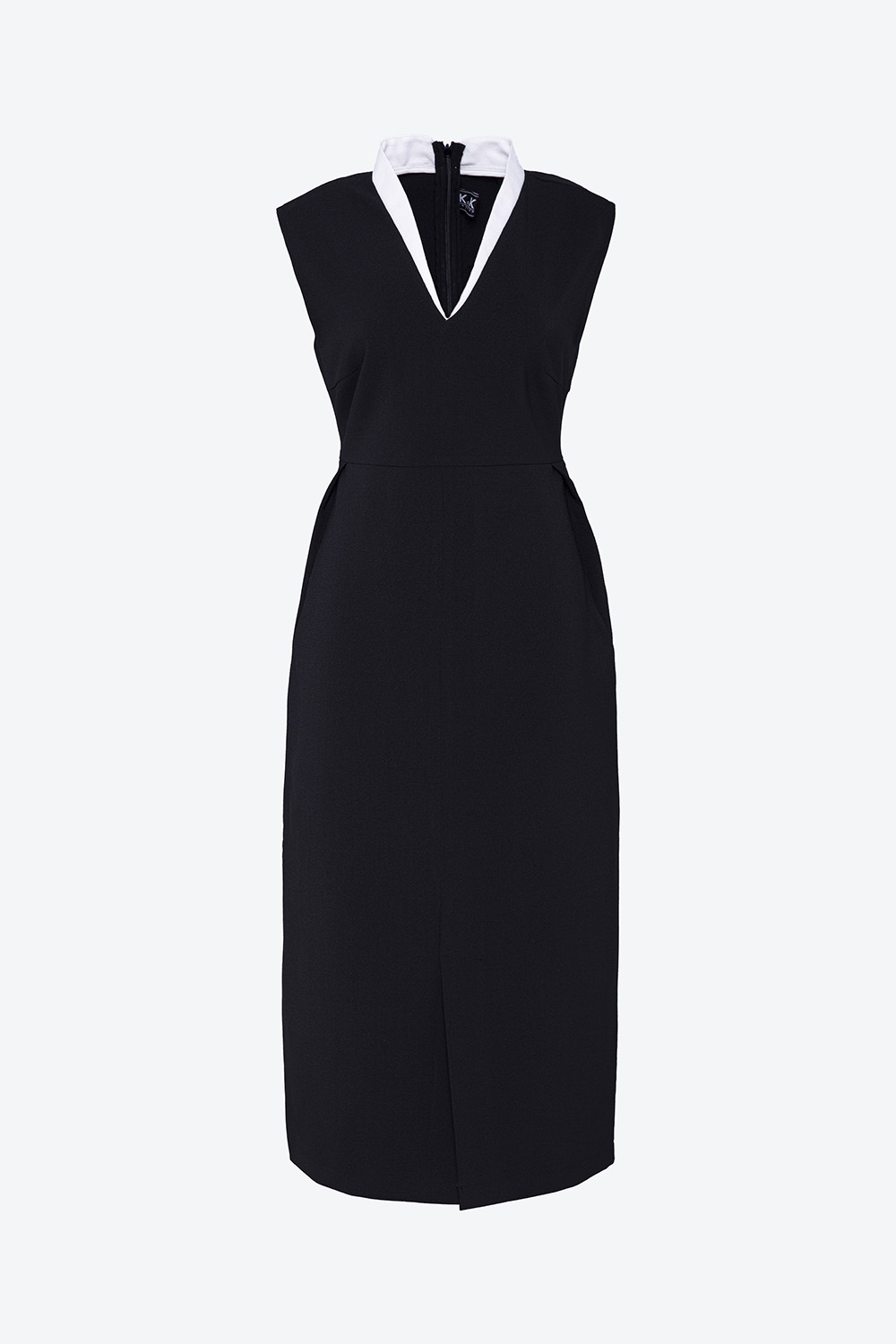 Đầm công sở chữ A cổ cách điệu 