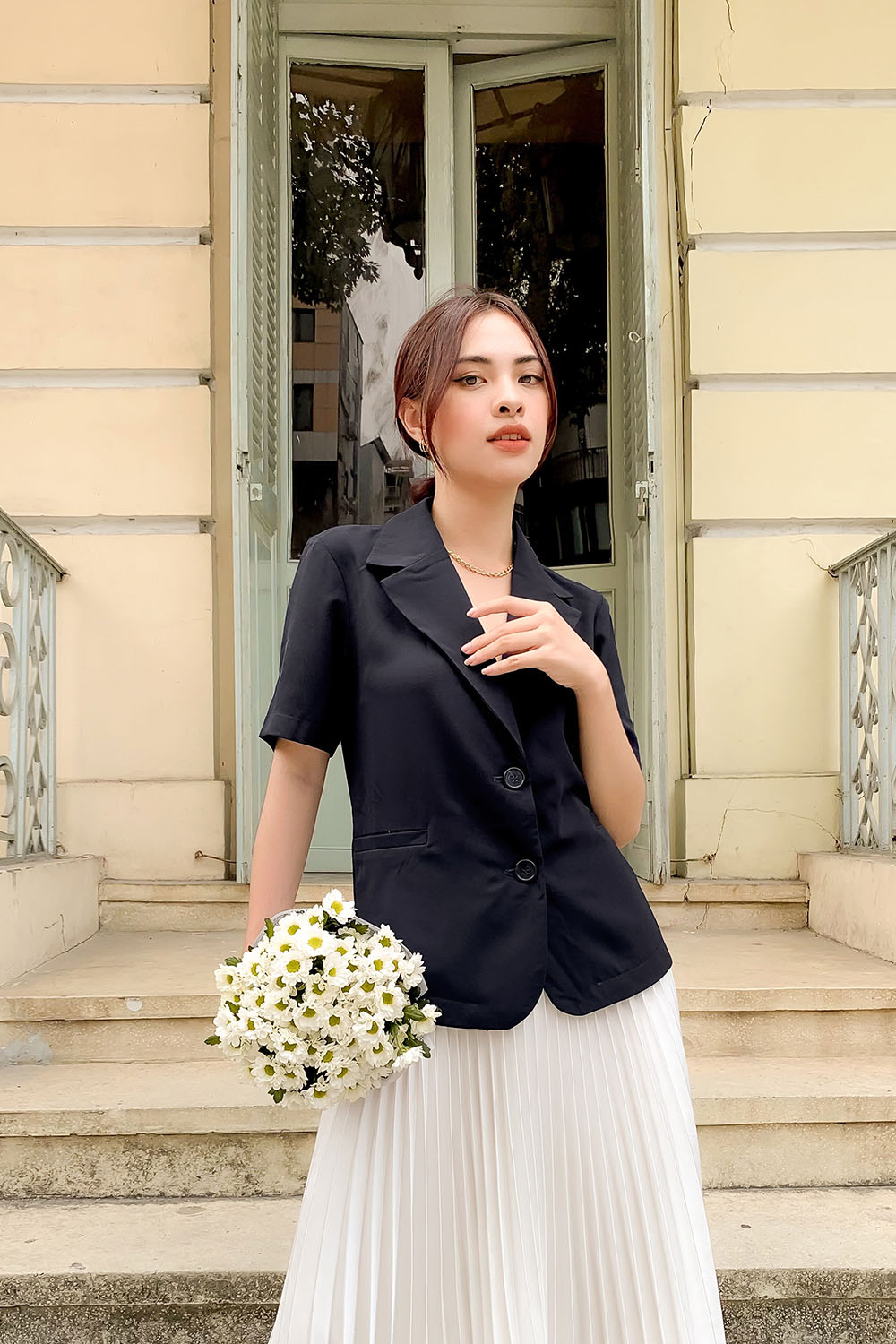 Áo blazer ngắn tay 