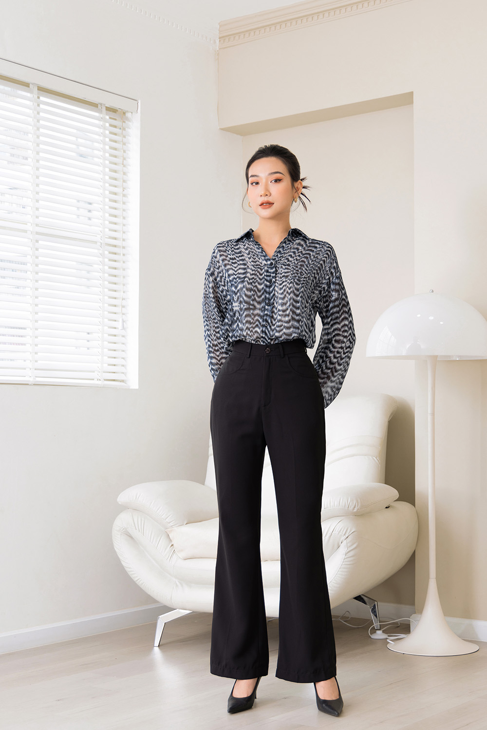 Quần đen công sở ống loe