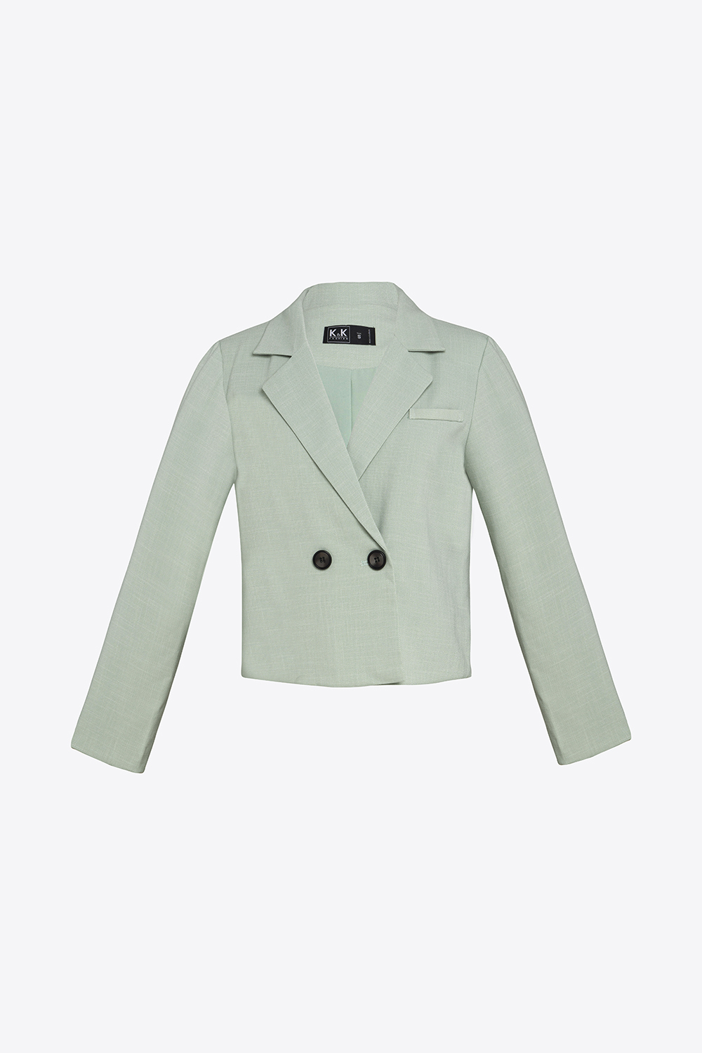 Áo khoác blazer dáng ngắn phối nút 
