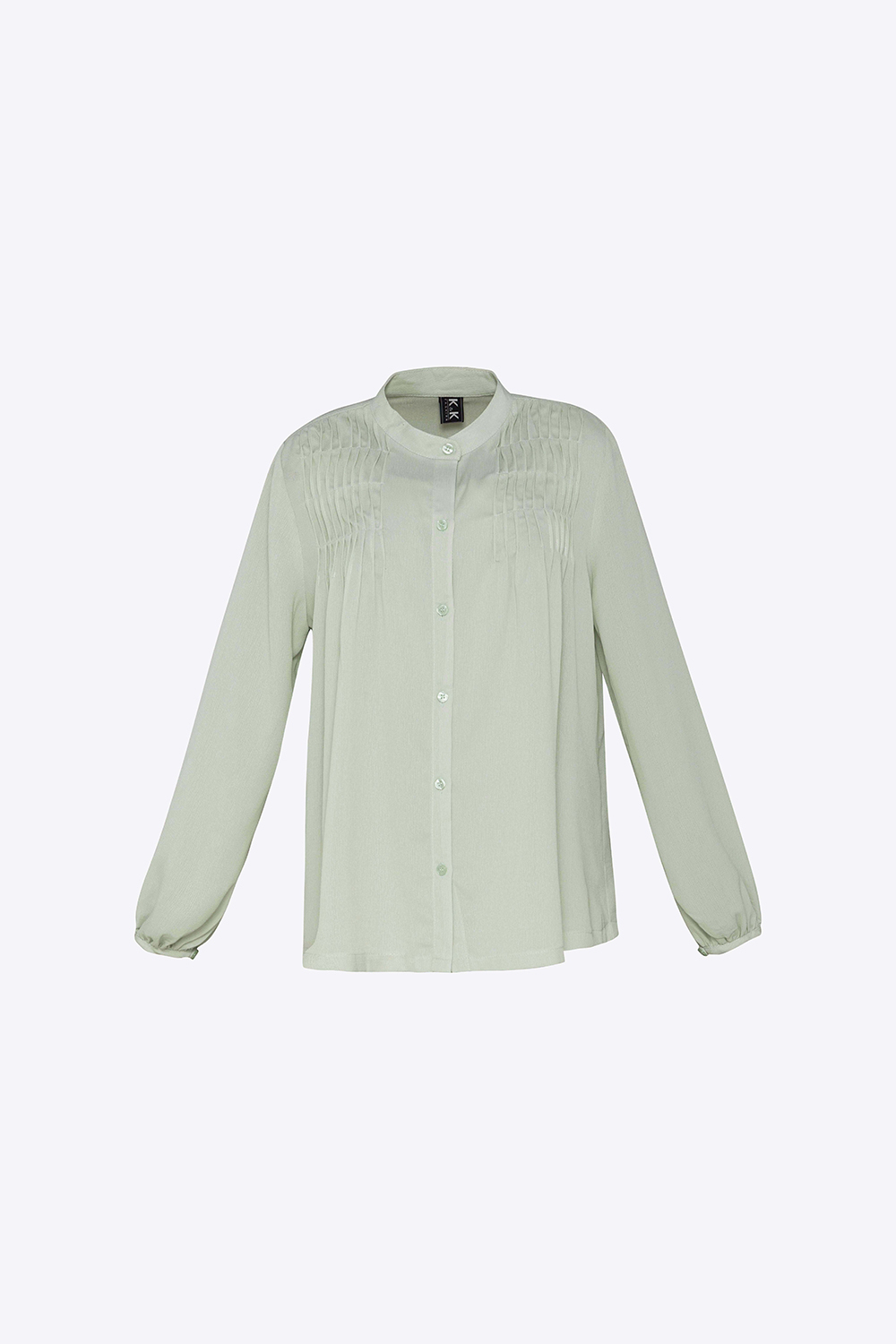 Áo sơ mi nữ tay dài nhún ngực 