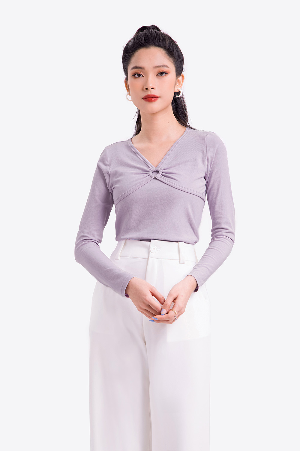 Áo thun nữ ôm tay dài 