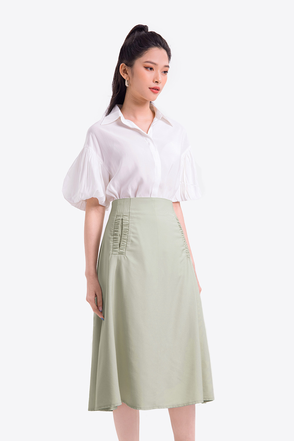 Chân váy chữ A dáng dài 70cm sẻ sau đủ màu  Shopee Việt Nam