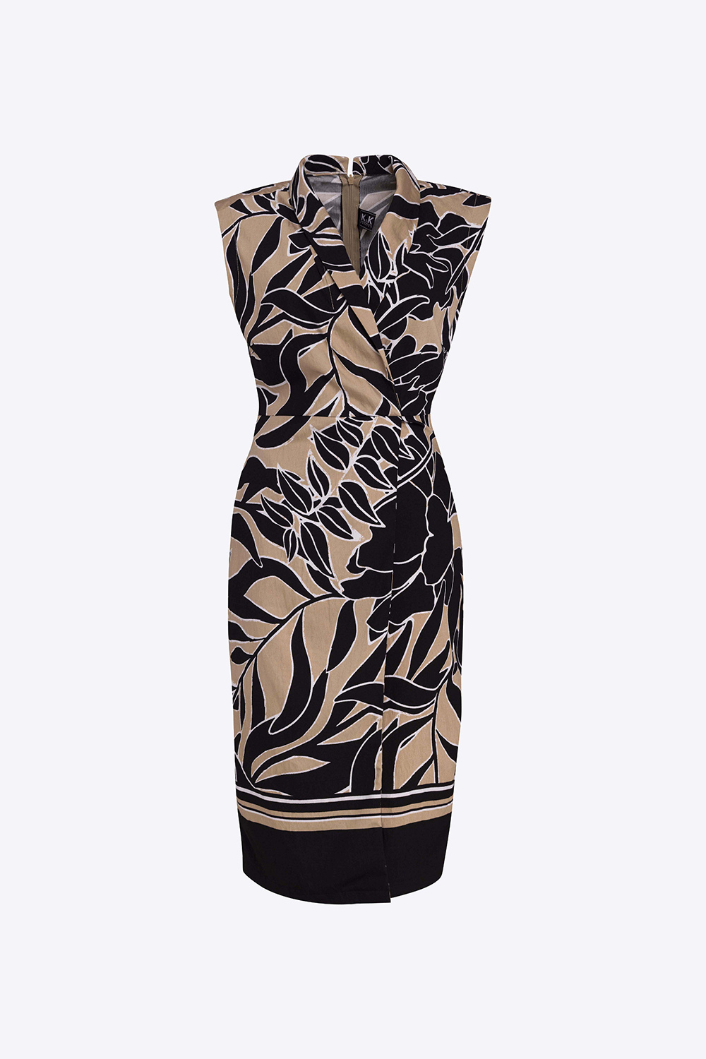 Đầm họa tiết dáng ôm sát nách