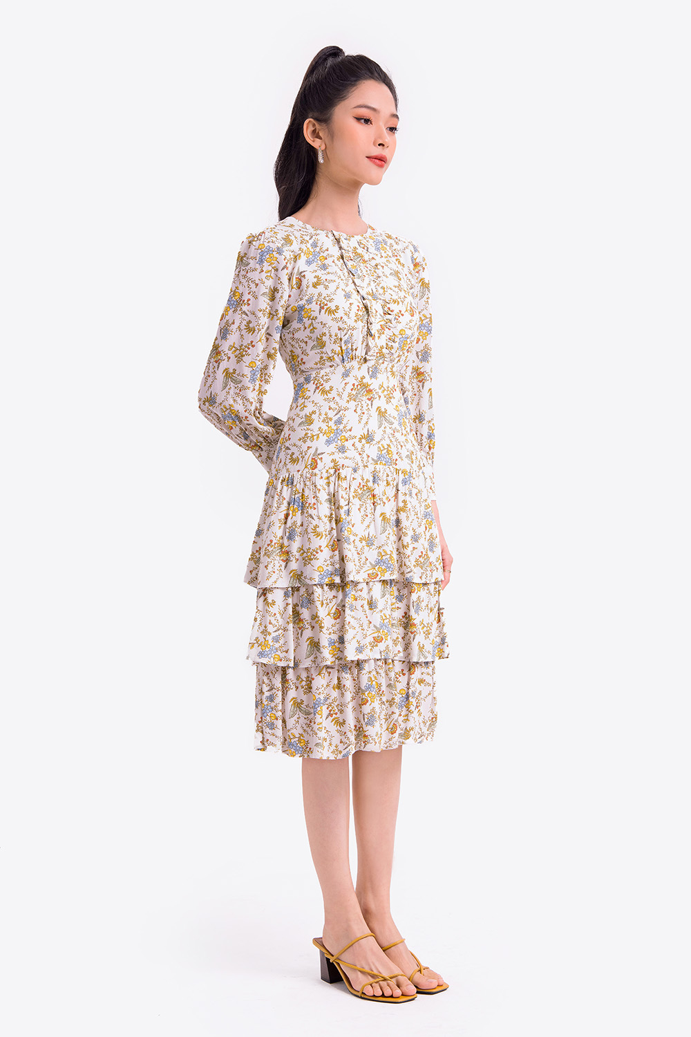 Mua TIELA Đầm Váy hoa cúc bèo tầng ngực - Larissa Dress - Yeep