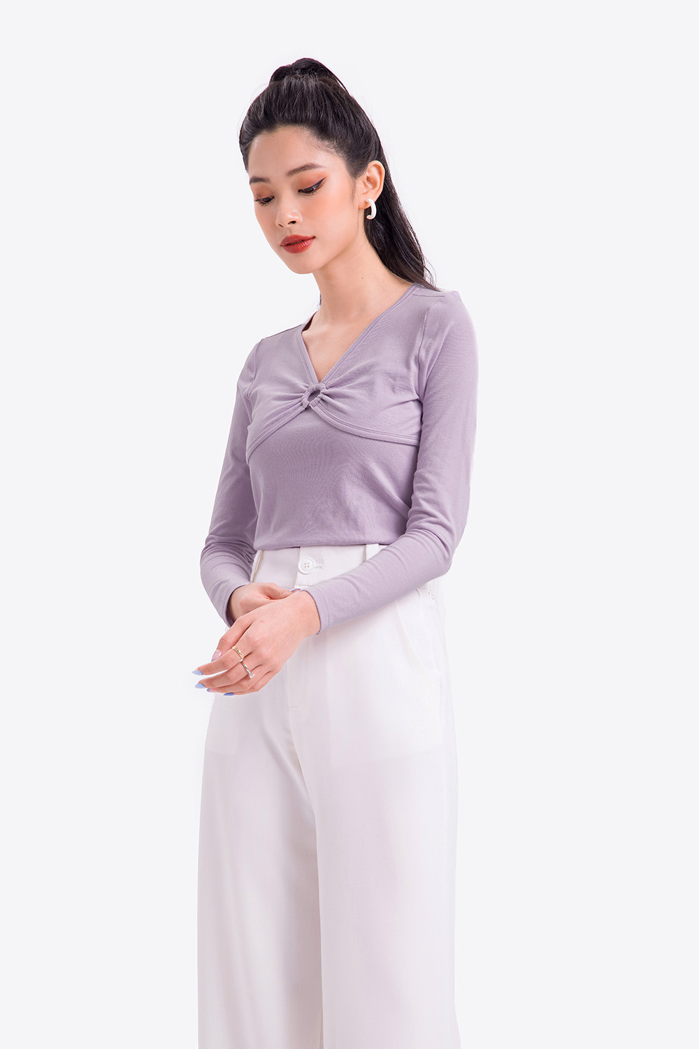 Áo thun nữ ôm tay dài 