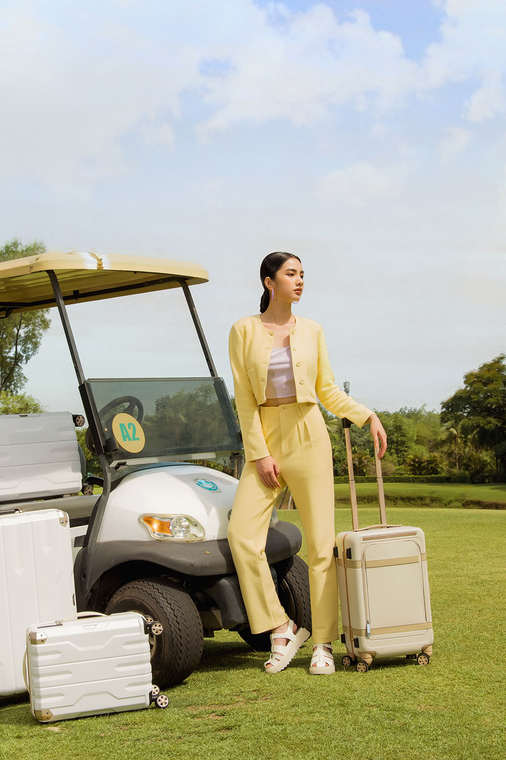 Quần tây nữ dáng suông nhung tăm 